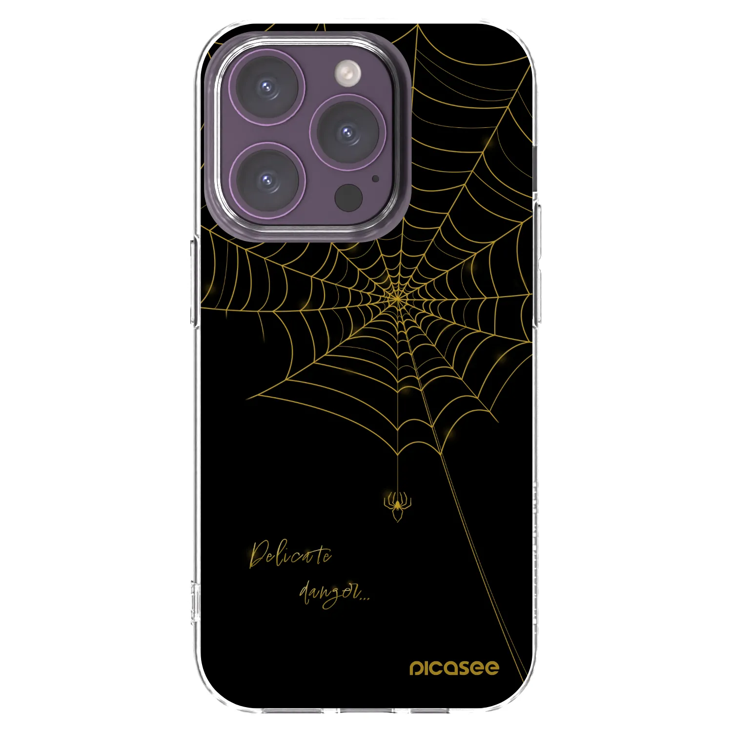 Picasee silikonowe przeźroczyste etui na Apple iPhone 14 Pro - Delicate danger