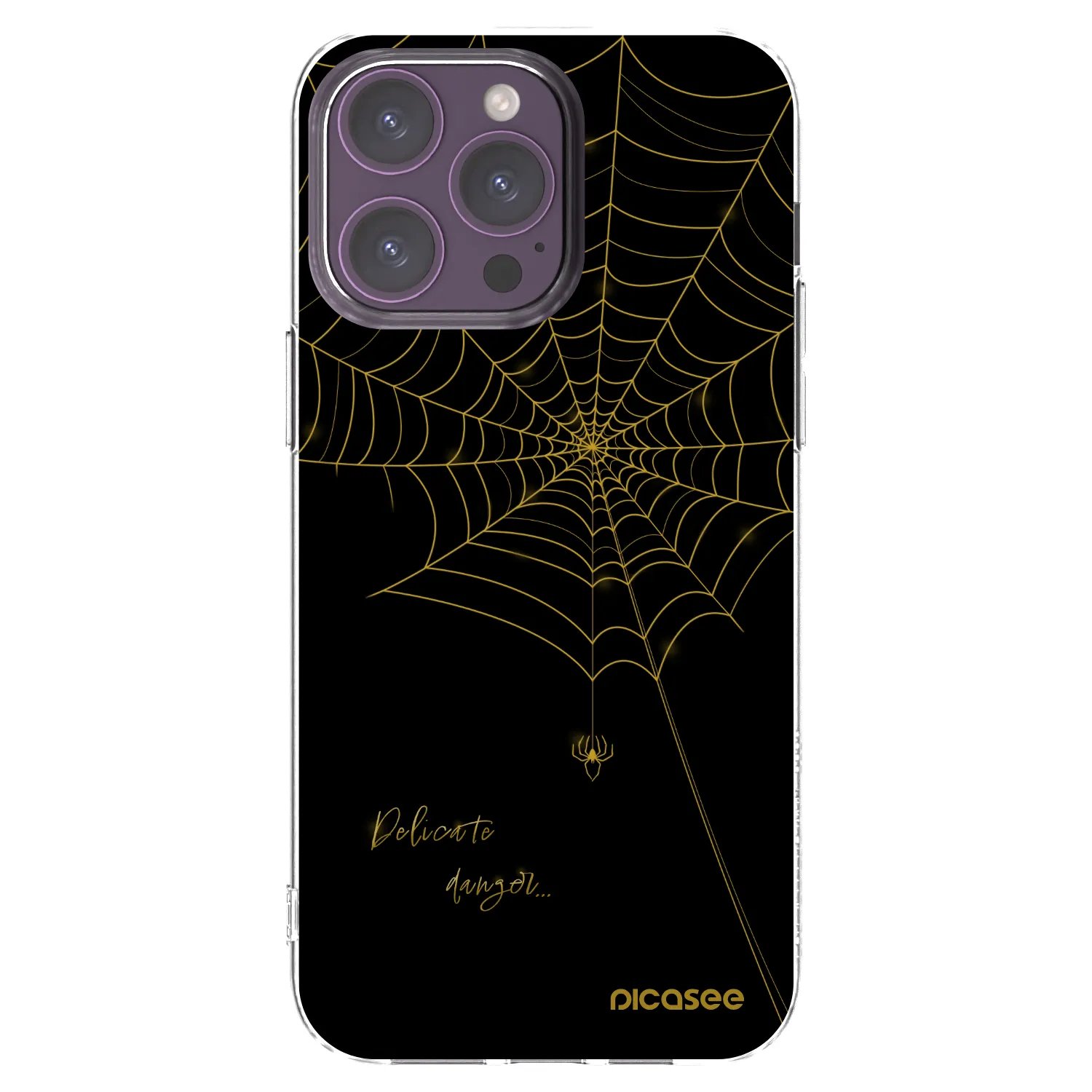 Picasee silikonowe przeźroczyste etui na Apple iPhone 14 Pro Max - Delicate danger