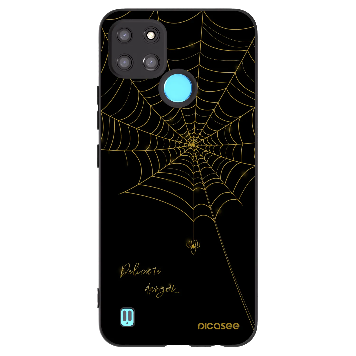 Picasee silikonowe czarne etui na Realme C21Y - Delicate danger