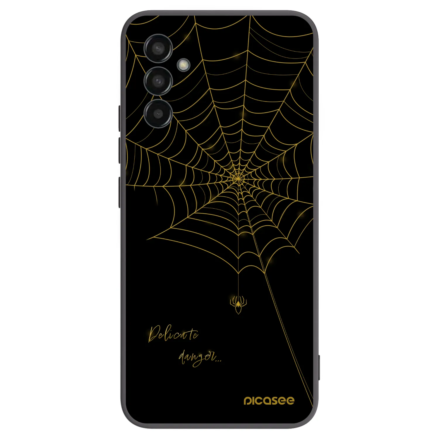 Picasee silikonowe czarne etui na Samsung Galaxy M13 M135F - Delicate danger