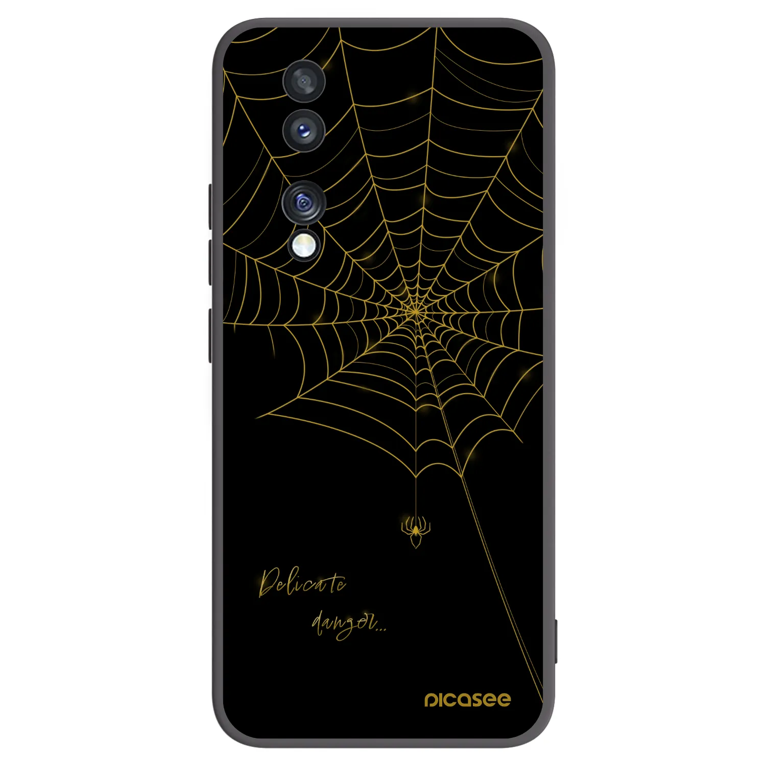 Picasee silikonowe czarne etui na Honor 70 - Delicate danger