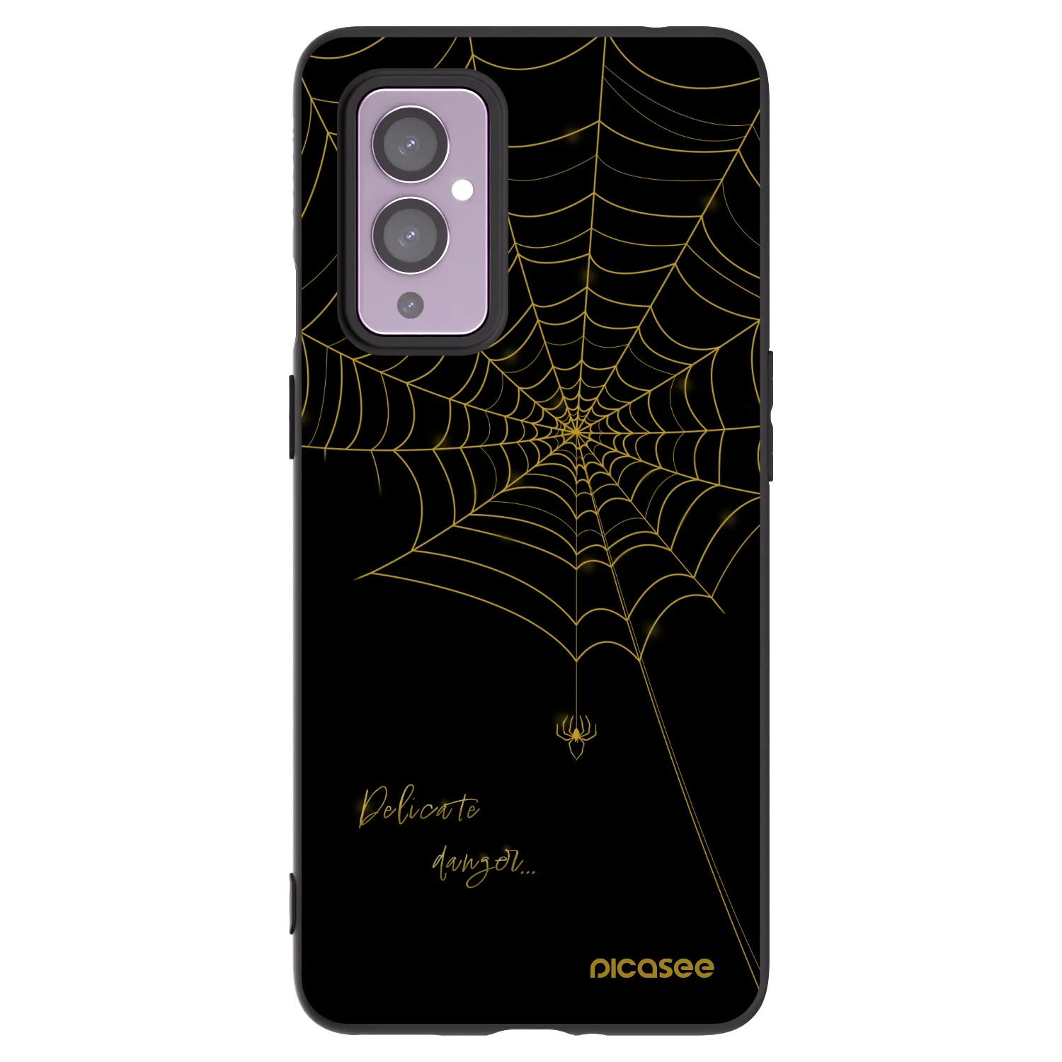 Picasee silikonowe czarne etui na OnePlus 9 - Delicate danger