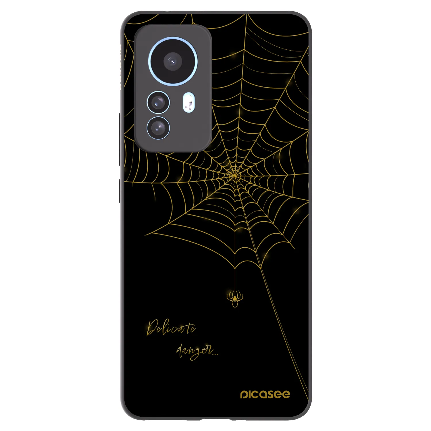 Picasee silikonowe czarne etui na Xiaomi 12T - Delicate danger