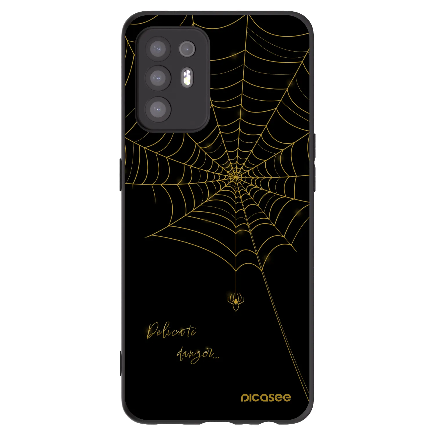Picasee silikonowe czarne etui na OPPO A94 5G - Delicate danger