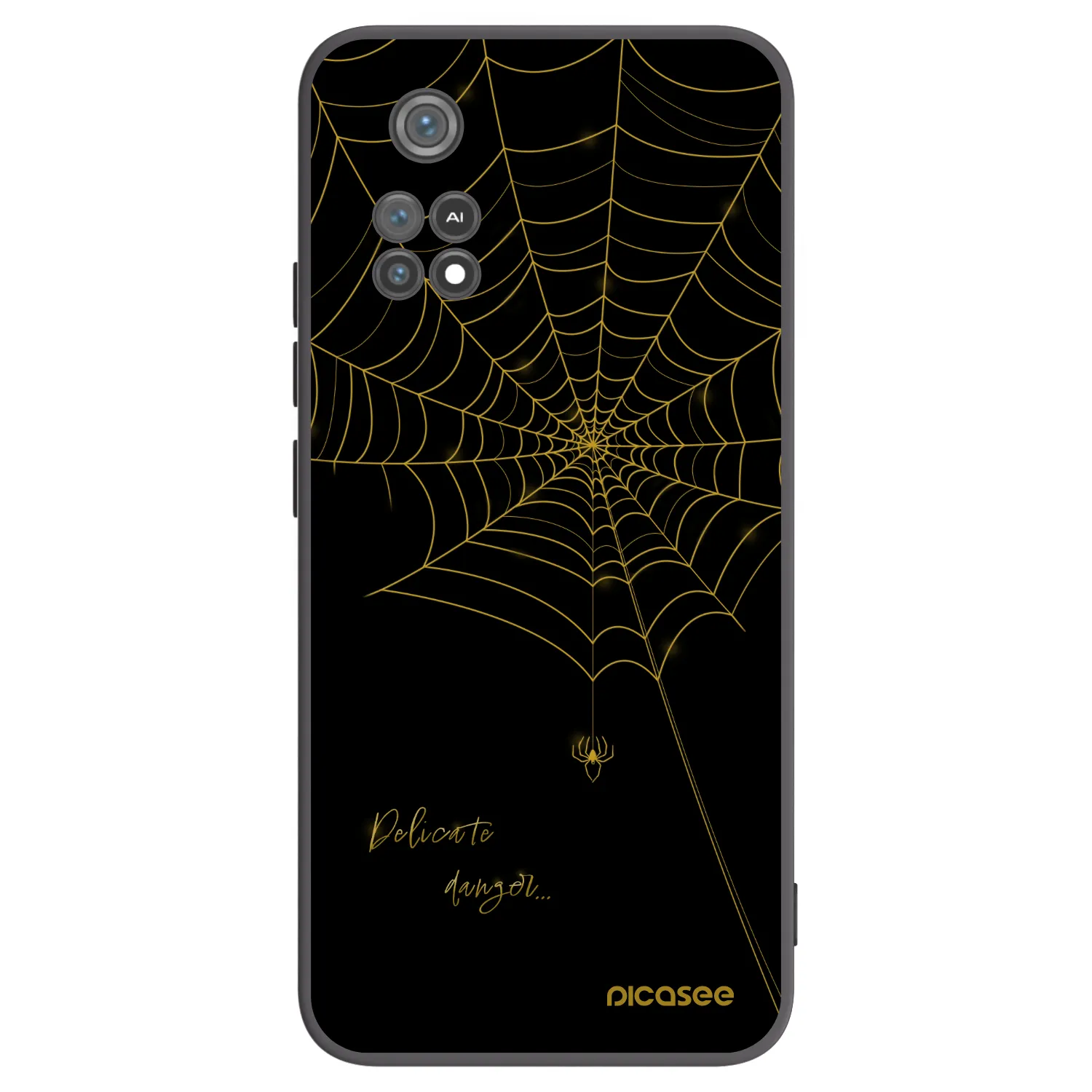 Picasee silikonowe czarne etui na Xiaomi Poco M4 Pro - Delicate danger