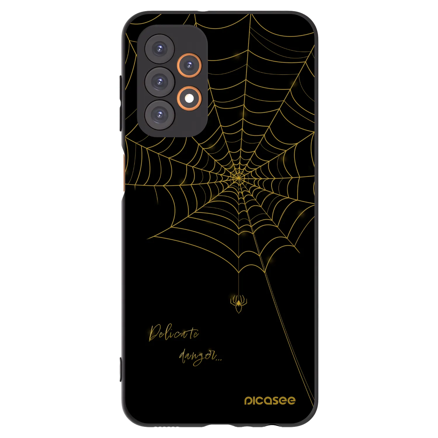 Picasee silikonowe czarne etui na Samsung Galaxy A23 A235F 4G - Delicate danger