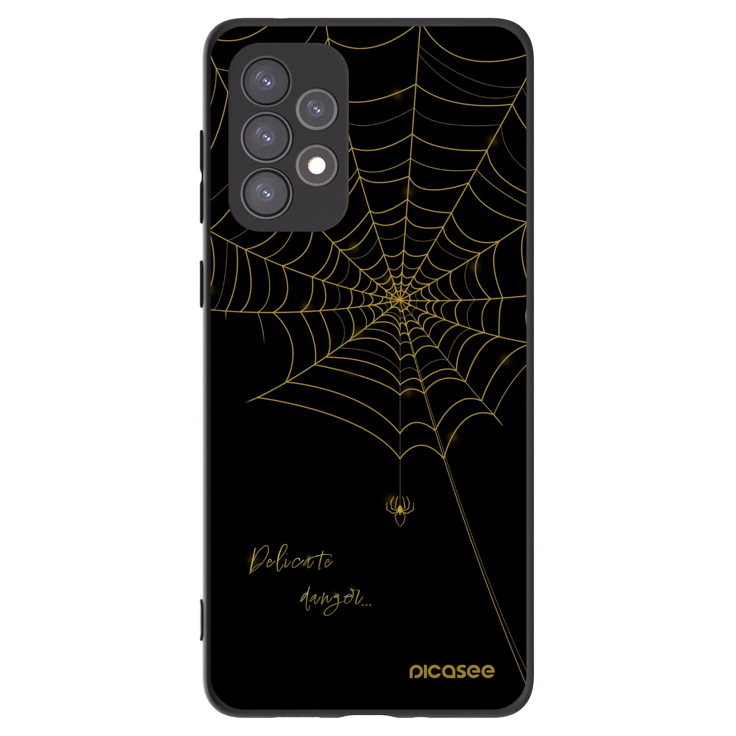 Picasee silikonowe czarne etui na Samsung Galaxy A73 5G - Delicate danger