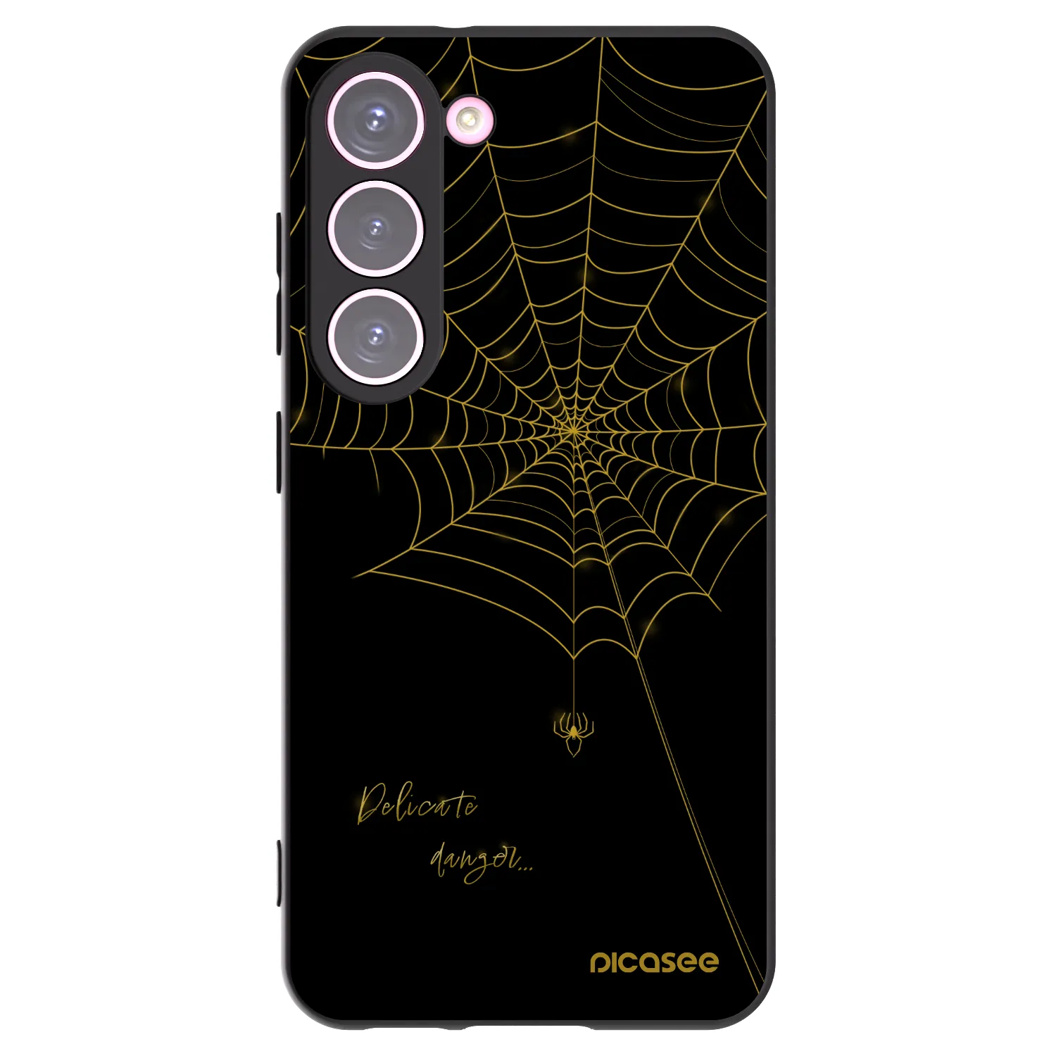 Picasee silikonowe czarne etui na Samsung Galaxy S23 5G - Delicate danger