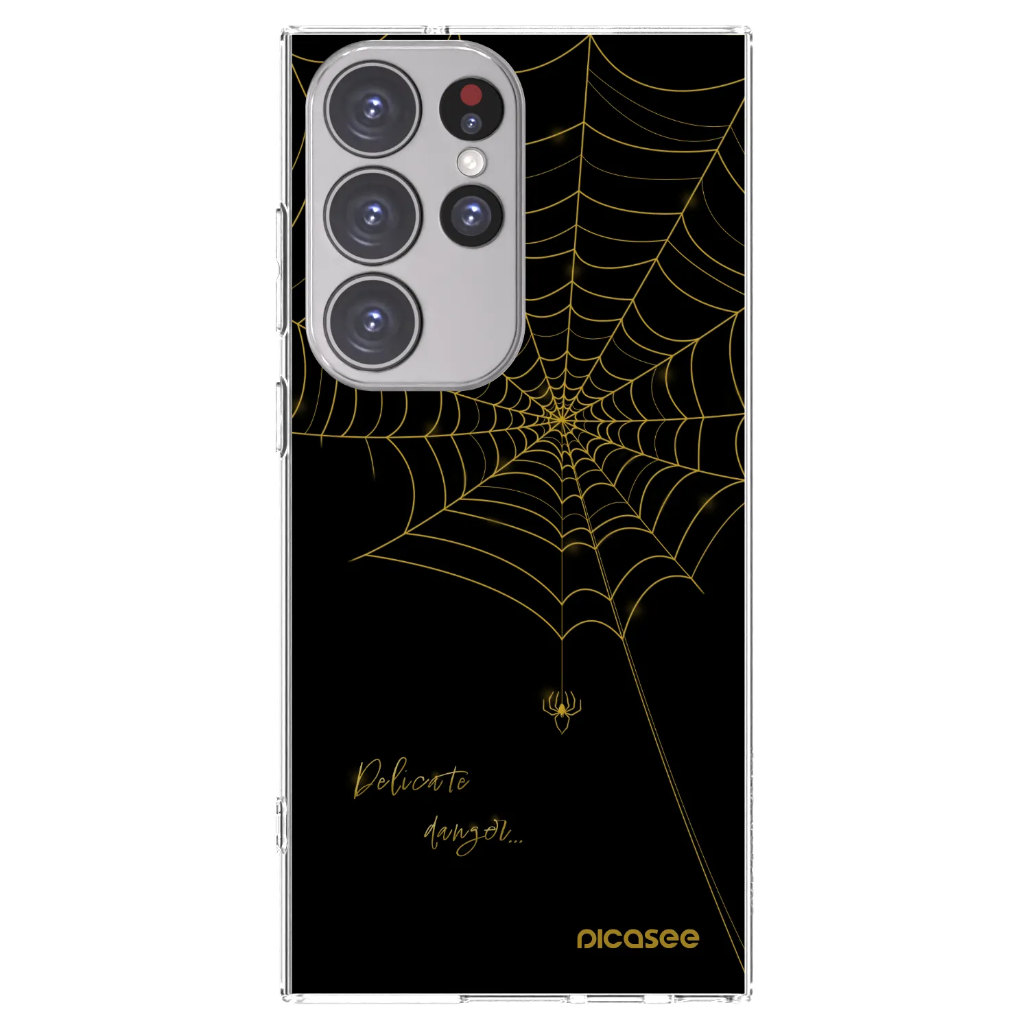 Picasee silikonowe przeźroczyste etui na Samsung Galaxy S23 Ultra 5G - Delicate danger