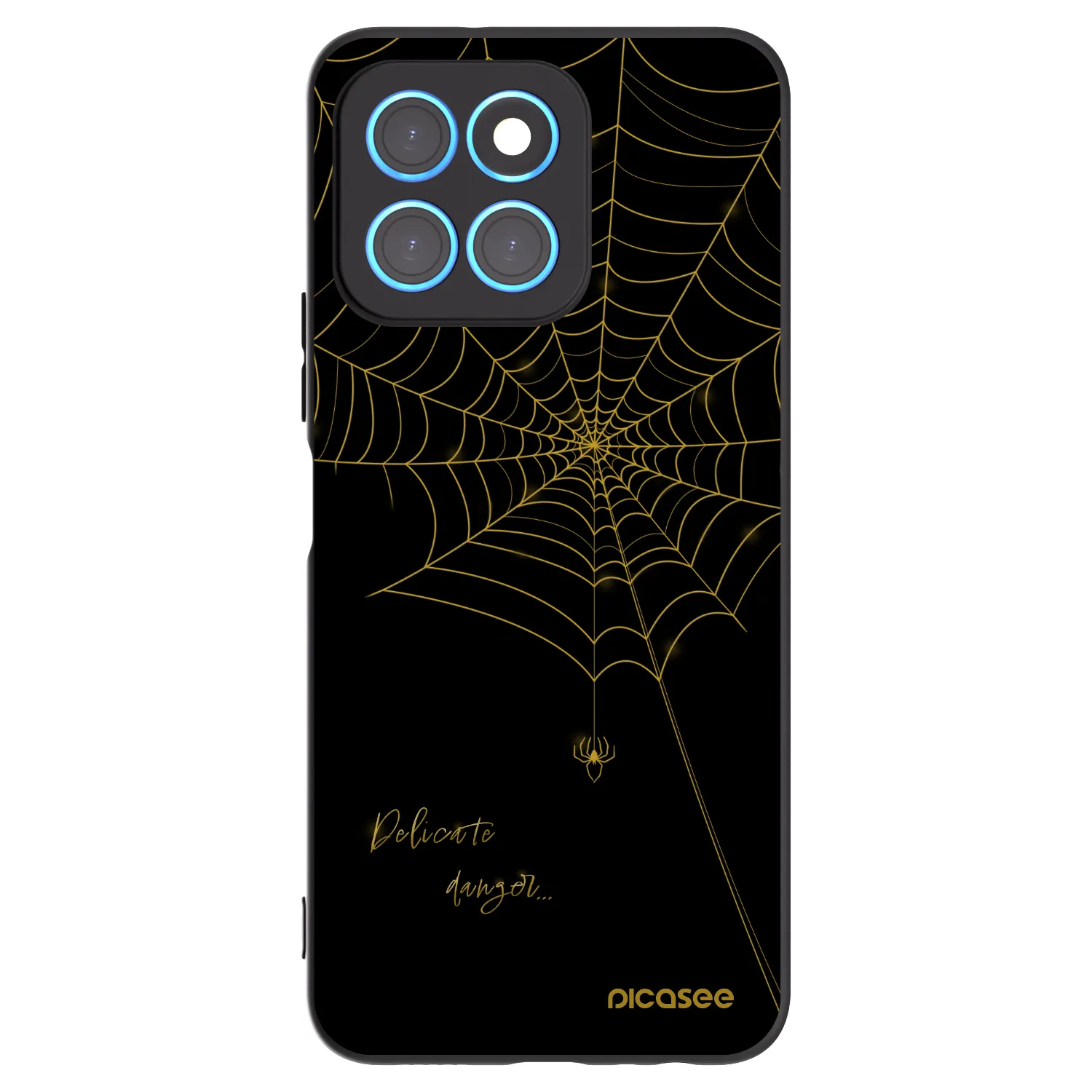 Picasee silikonowe czarne etui na Honor X8 5G - Delicate danger