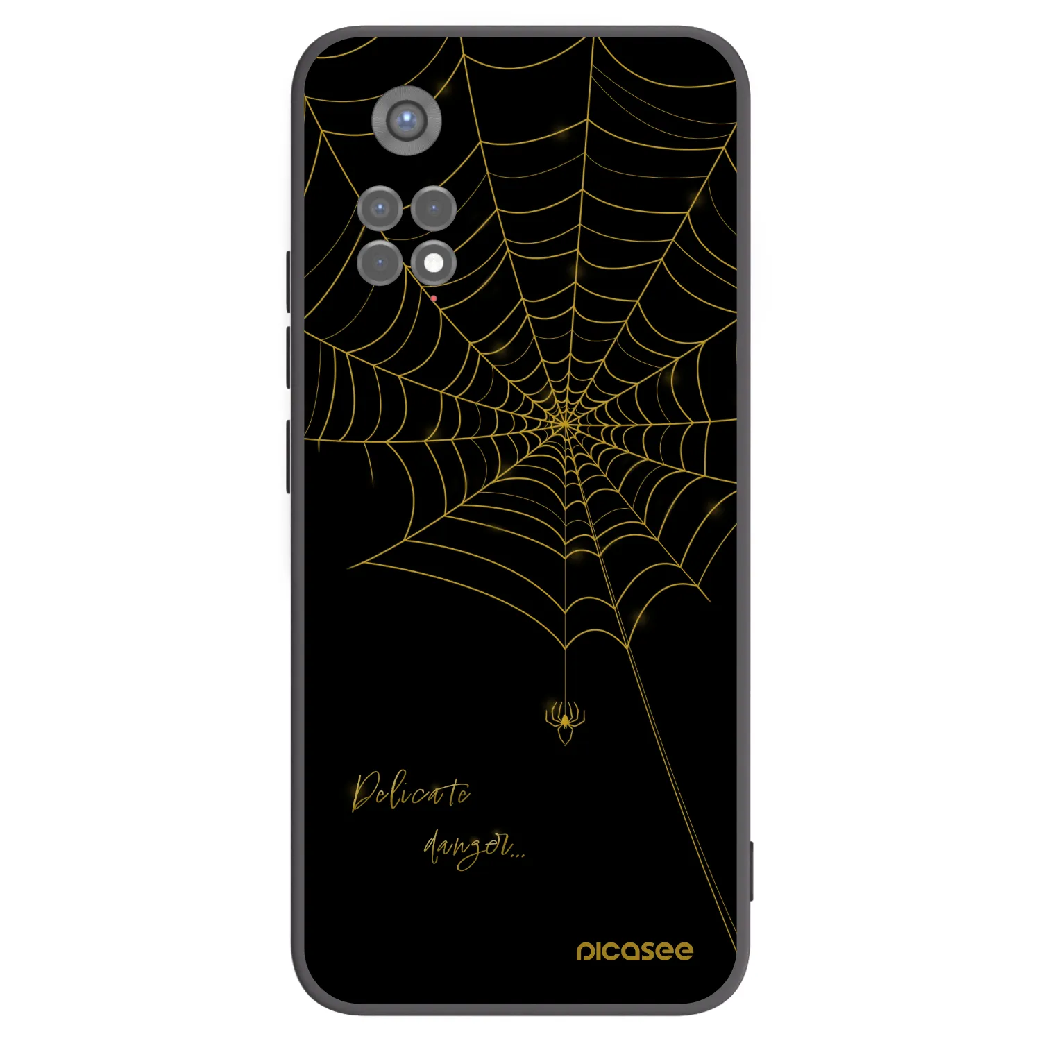Picasee silikonowe czarne etui na Xiaomi Redmi Note 11S 5G - Delicate danger