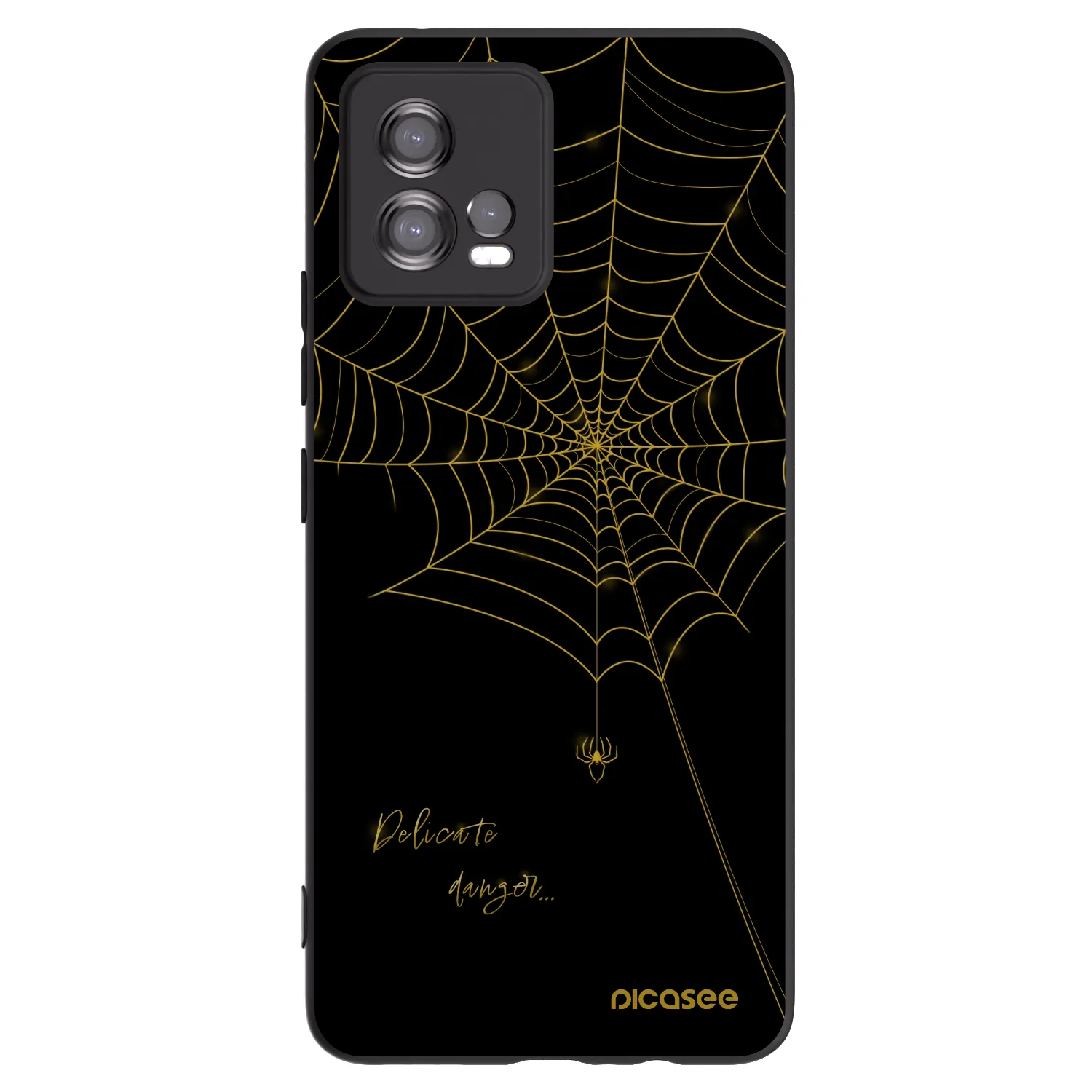 Picasee silikonowe czarne etui na Motorola Moto G72 - Delicate danger