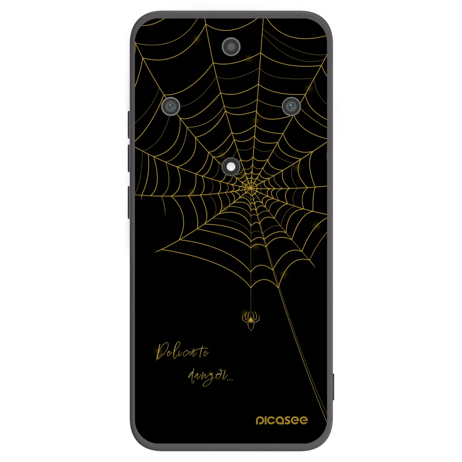 Picasee silikonowe czarne etui na Honor Magic5 Lite 5G - Delicate danger