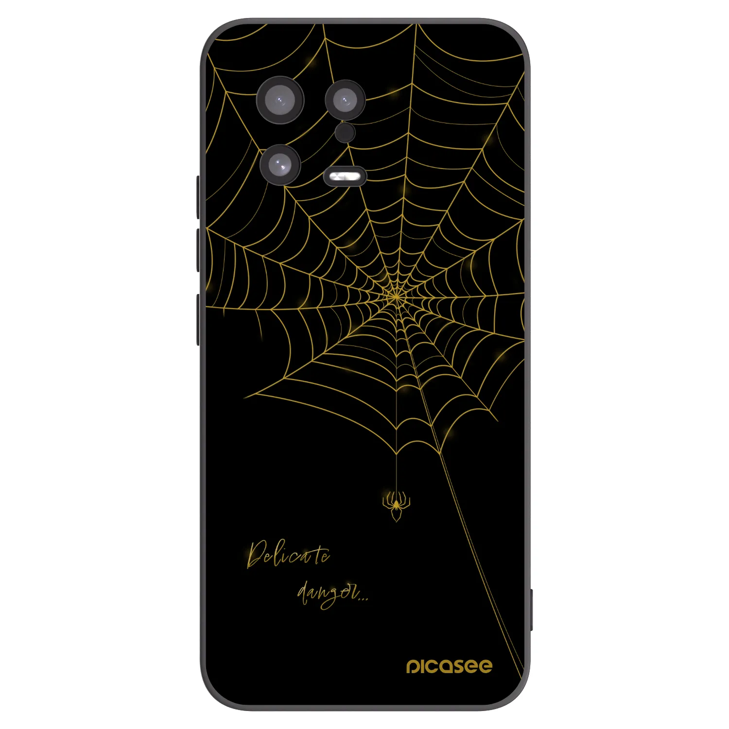 Picasee silikonowe czarne etui na Xiaomi 13 - Delicate danger