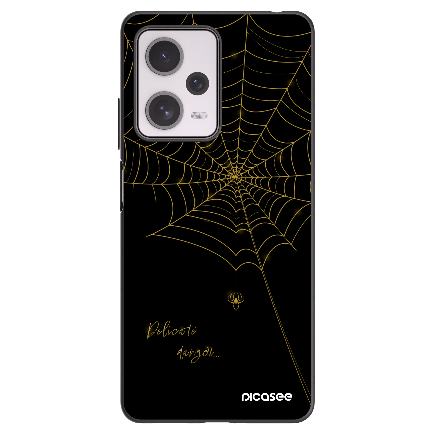 Picasee silikonowe czarne etui na Xiaomi Redmi Note 12 Pro+ 5G - Delicate danger