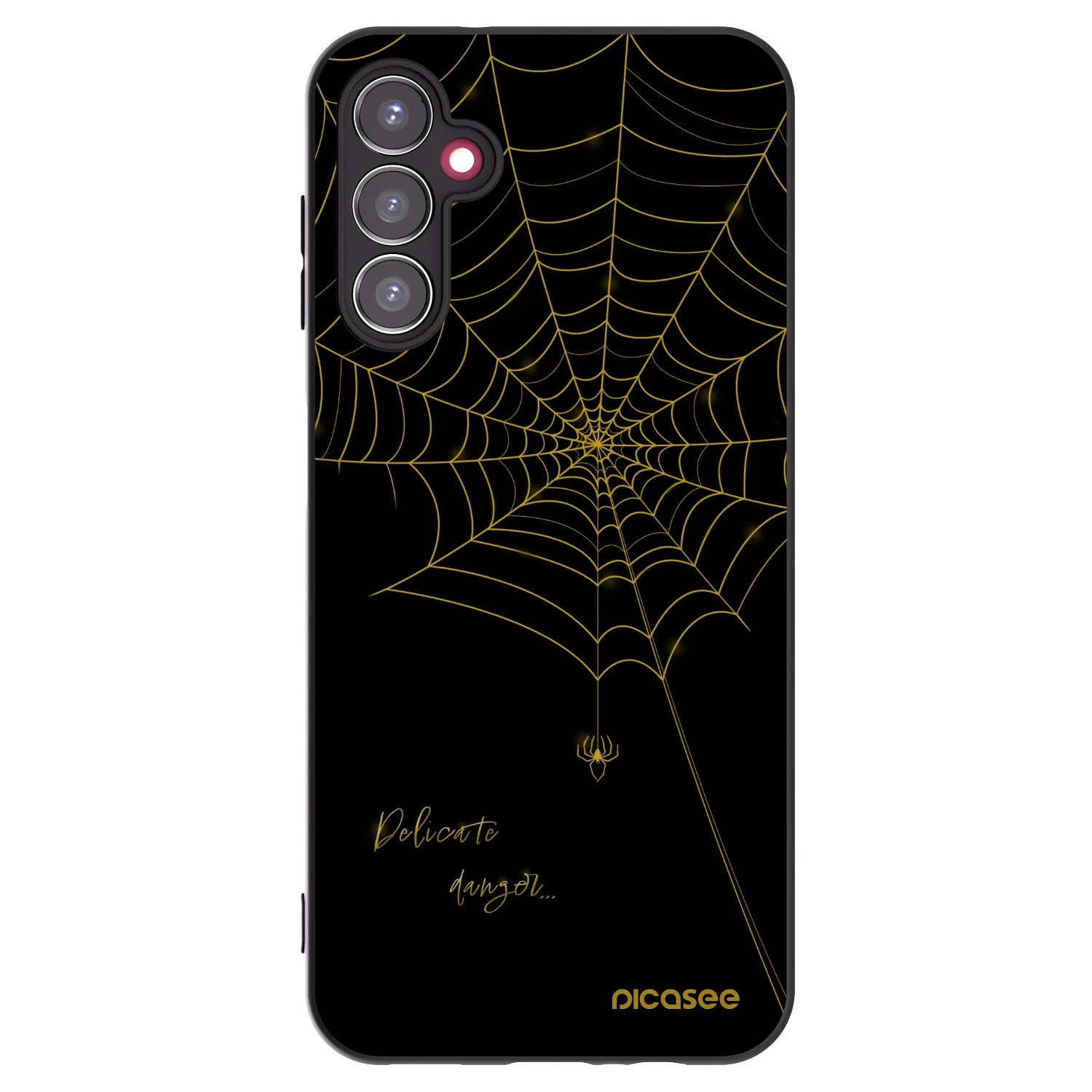 Picasee silikonowe czarne etui na Samsung Galaxy A14 4G A145R - Delicate danger