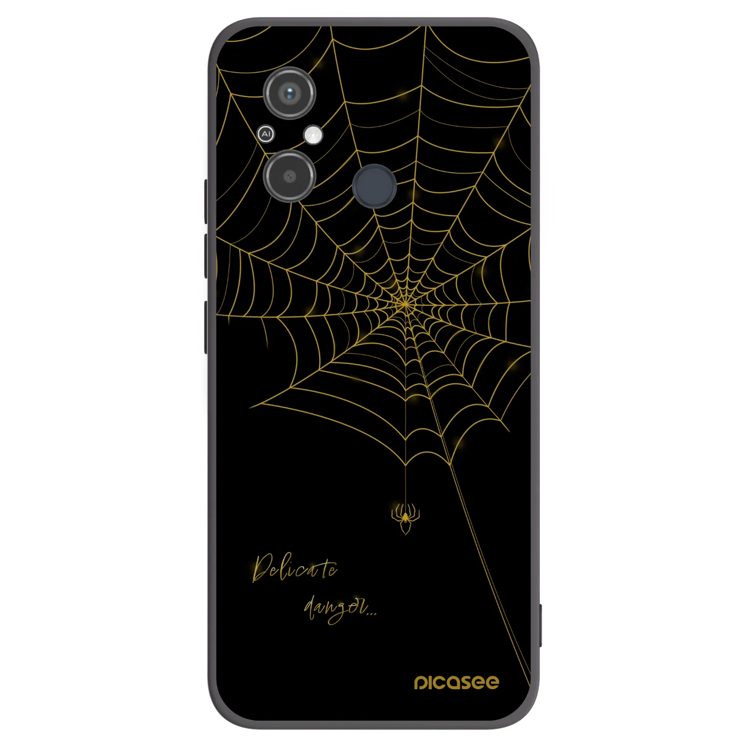 Picasee silikonowe czarne etui na Xiaomi Redmi 12C - Delicate danger