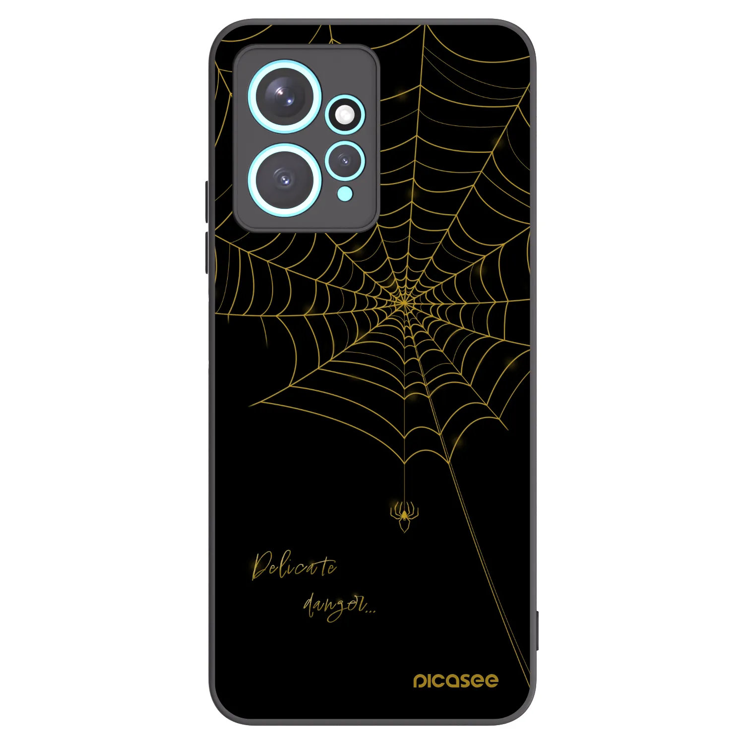 Picasee silikonowe czarne etui na Xiaomi Redmi Note 12 4G - Delicate danger