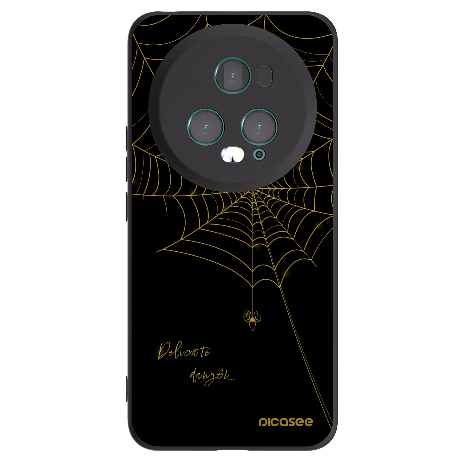 Picasee silikonowe czarne etui na Honor Magic5 Pro - Delicate danger