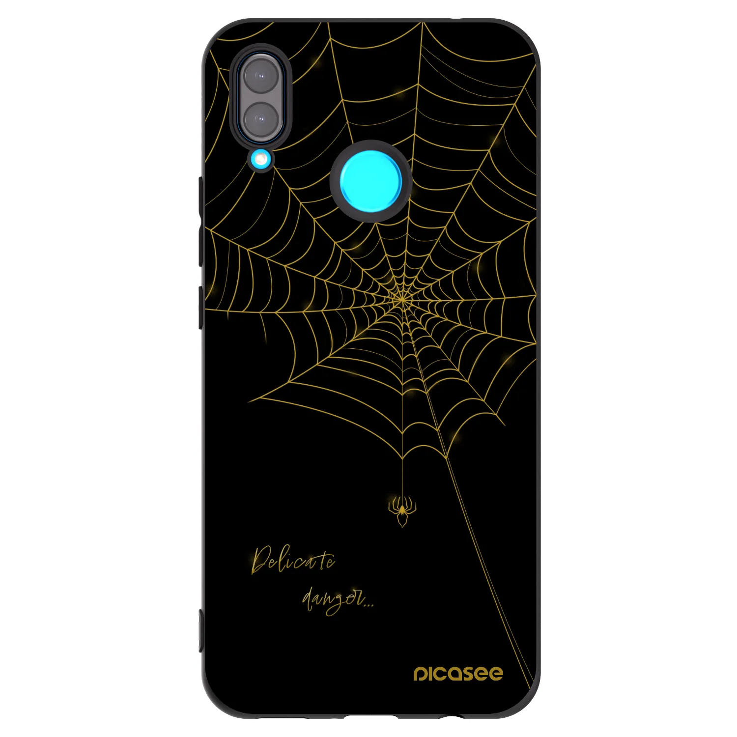 Picasee silikonowe czarne etui na Huawei Nova 3i - Delicate danger