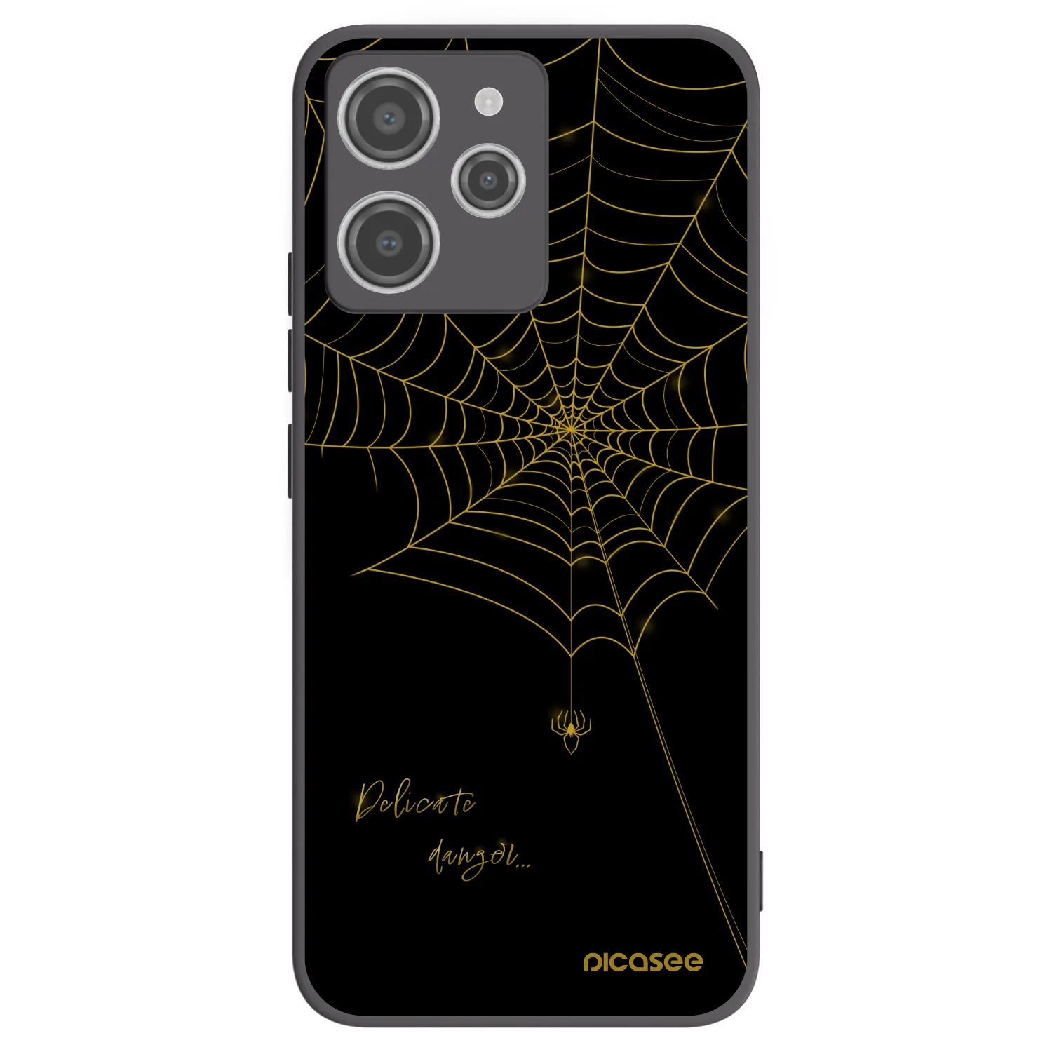 Picasee silikonowe czarne etui na Xiaomi Redmi 12 4G - Delicate danger