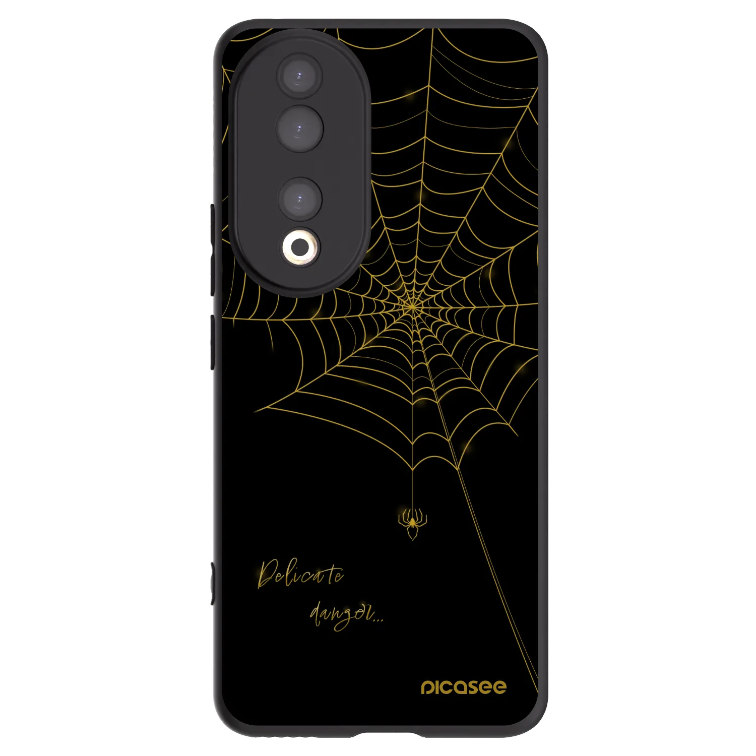 Picasee silikonowe czarne etui na Honor 90 5G - Delicate danger