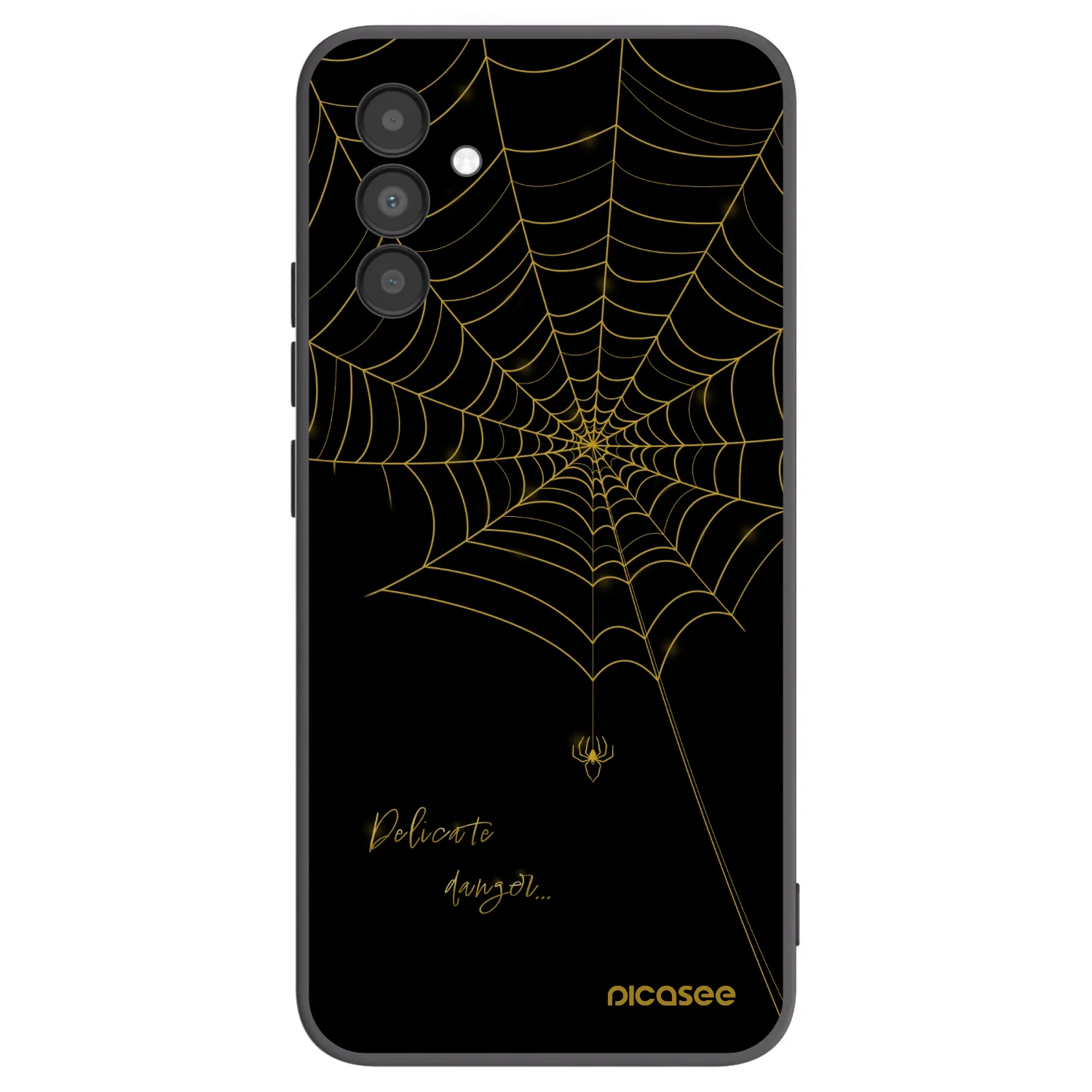 Picasee silikonowe czarne etui na Samsung Galaxy A04s A047F - Delicate danger