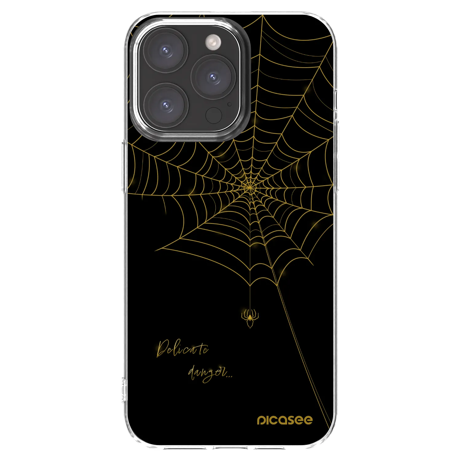 Picasee silikonowe przeźroczyste etui na Apple iPhone 15 Pro Max - Delicate danger