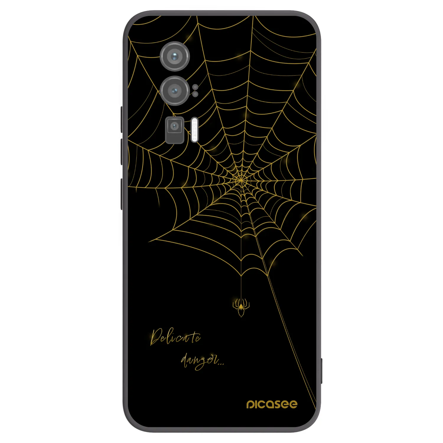 Picasee silikonowe czarne etui na Xiaomi Poco F5 Pro 5G - Delicate danger