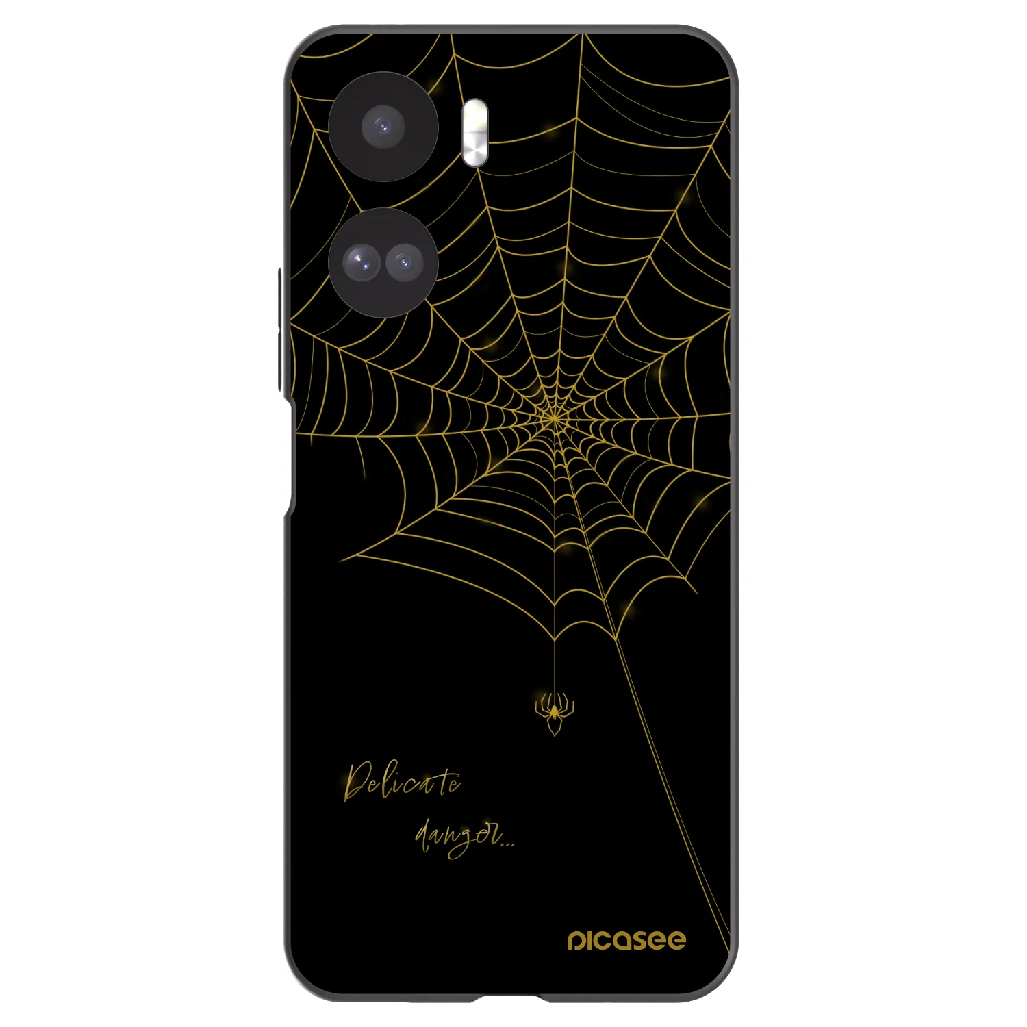 Picasee silikonowe czarne etui na Honor 90 Lite 5G - Delicate danger