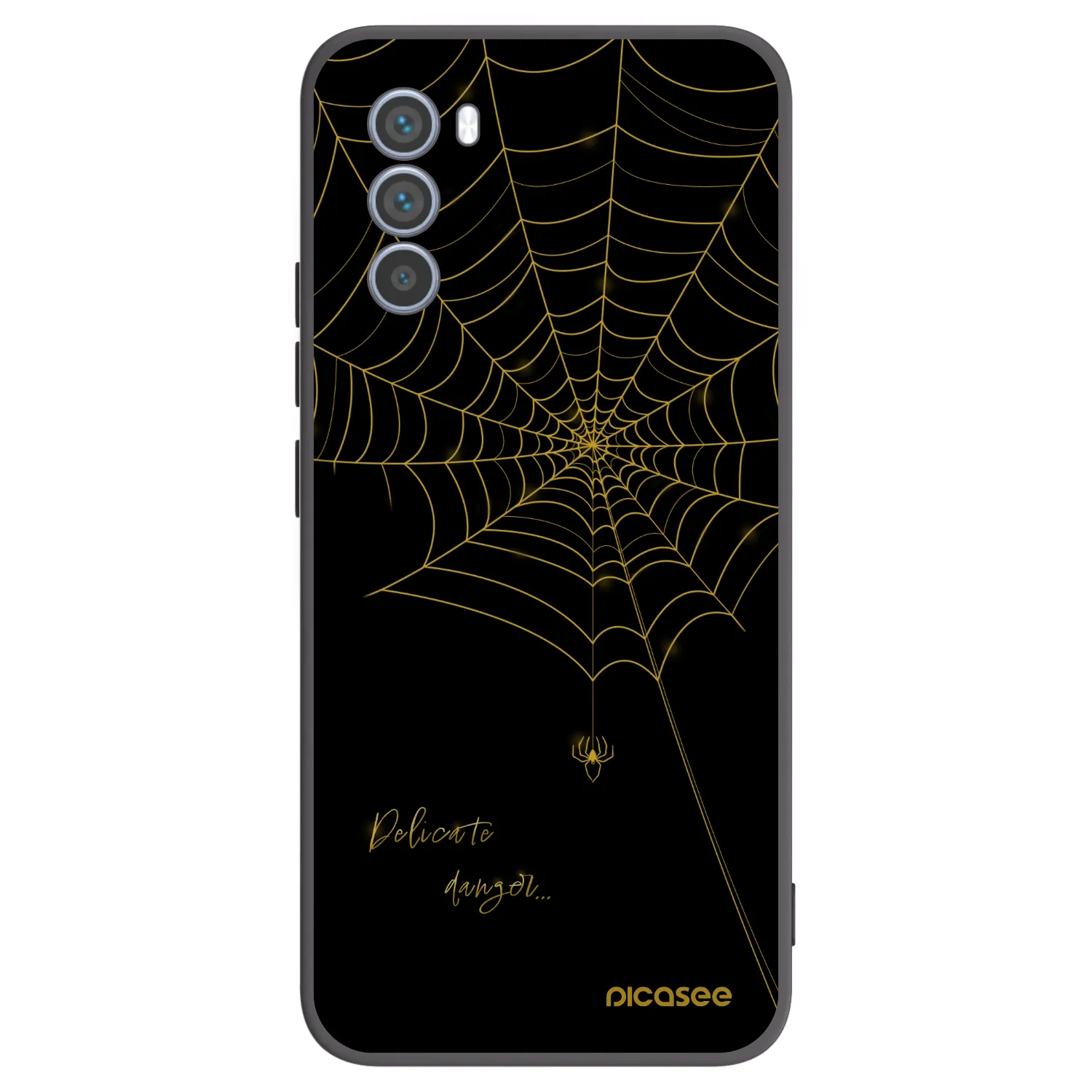 Picasee silikonowe czarne etui na Motorola Moto G62 - Delicate danger