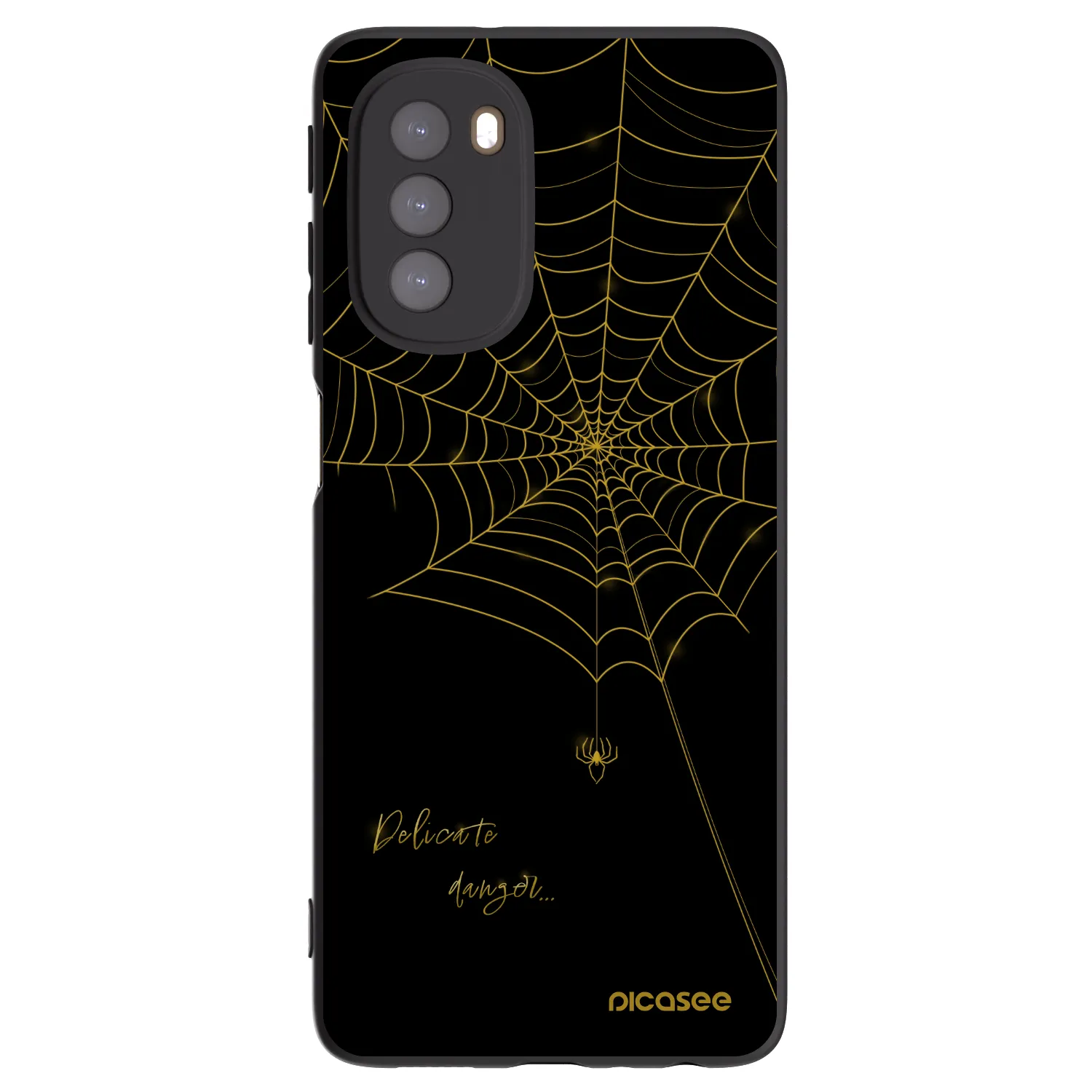 Picasee silikonowe czarne etui na Motorola Moto G51 - Delicate danger