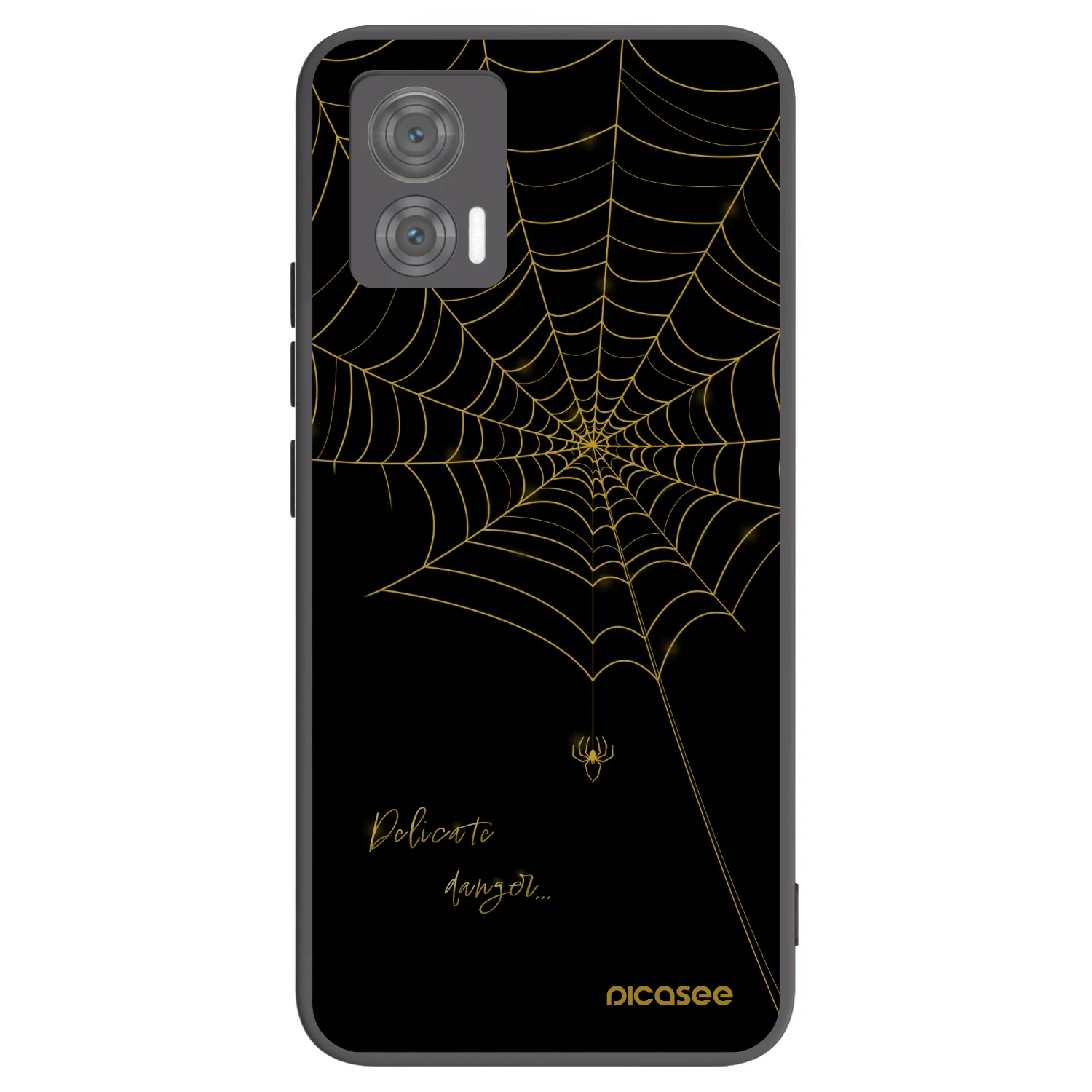 Picasee silikonowe czarne etui na Motorola Edge 30 Neo - Delicate danger