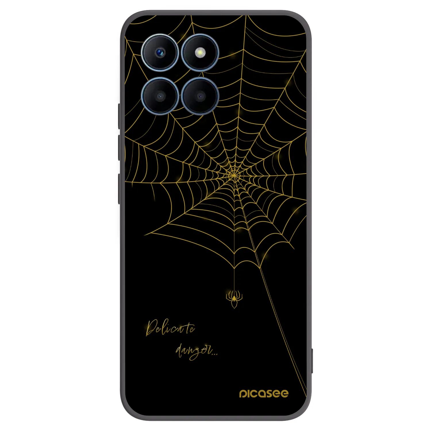 Picasee silikonowe czarne etui na Honor 70 Lite - Delicate danger