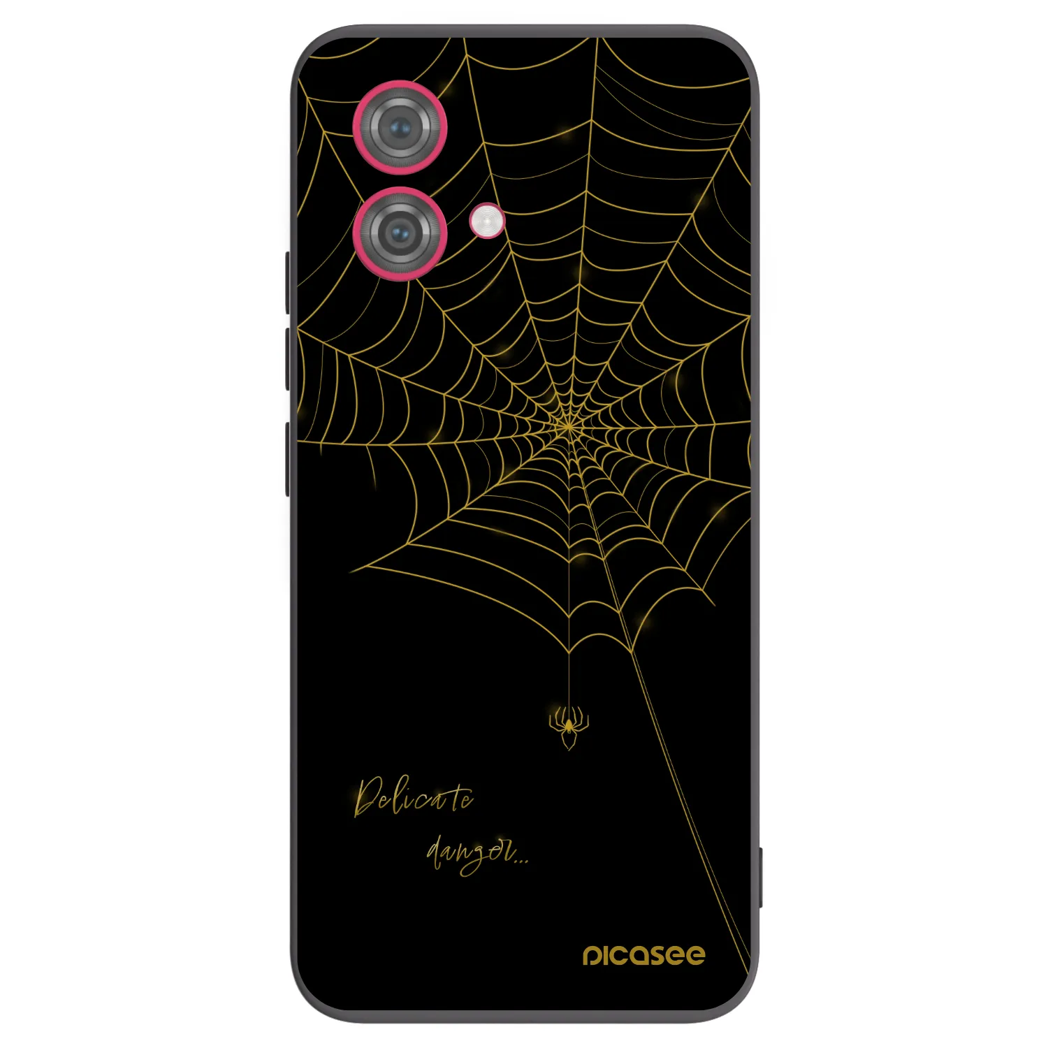 Picasee silikonowe czarne etui na Motorola Moto G84 5G - Delicate danger