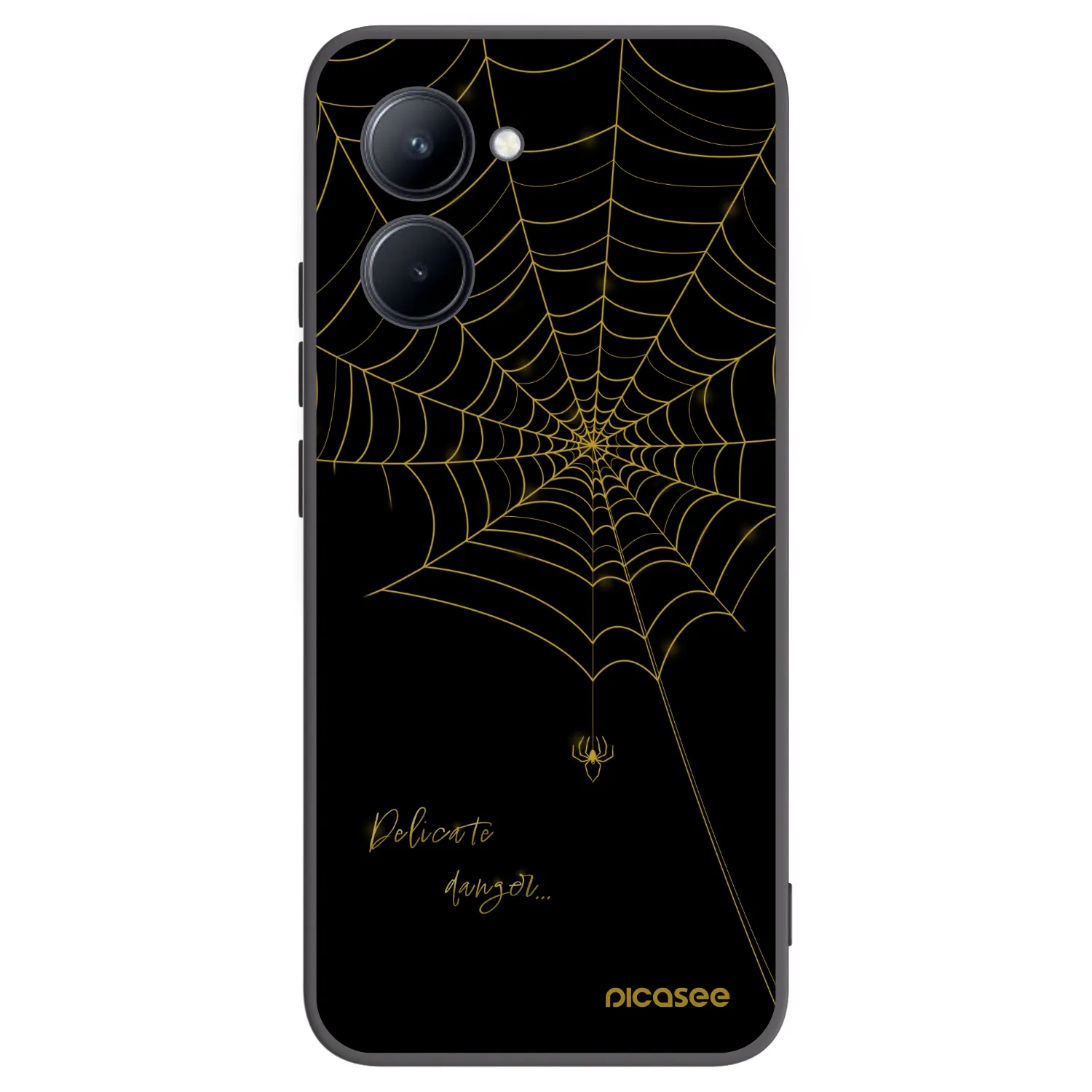 Picasee silikonowe czarne etui na Realme C33 (2023) - Delicate danger