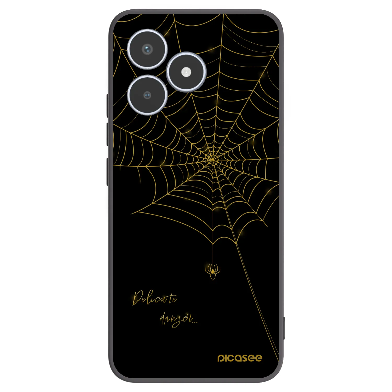 Picasee silikonowe czarne etui na Realme C53 - Delicate danger