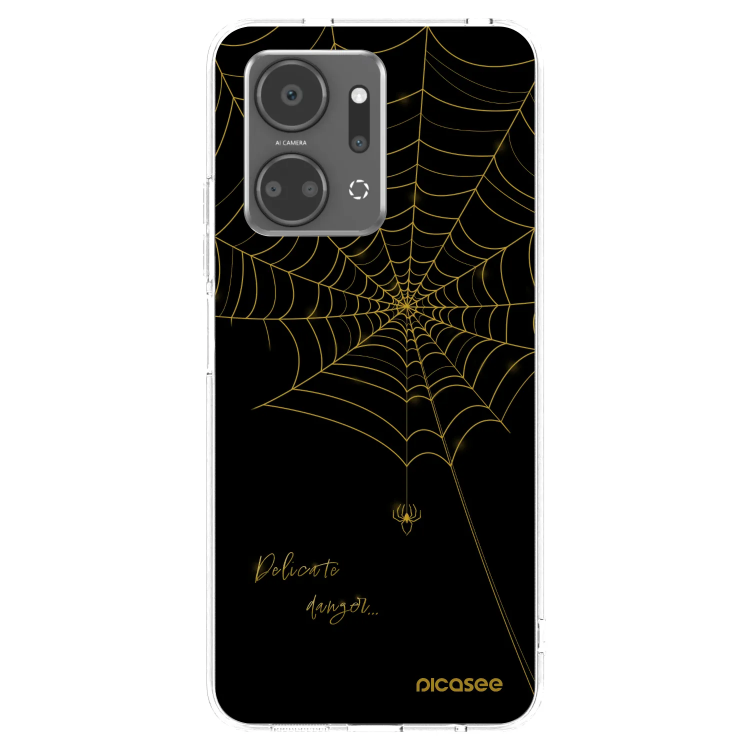 Picasee silikonowe przeźroczyste etui na Honor X7a - Delicate danger