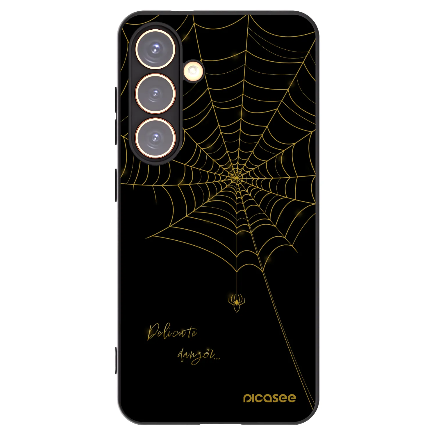 Picasee silikonowe czarne etui na Samsung Galaxy S24 S921B 5G - Delicate danger
