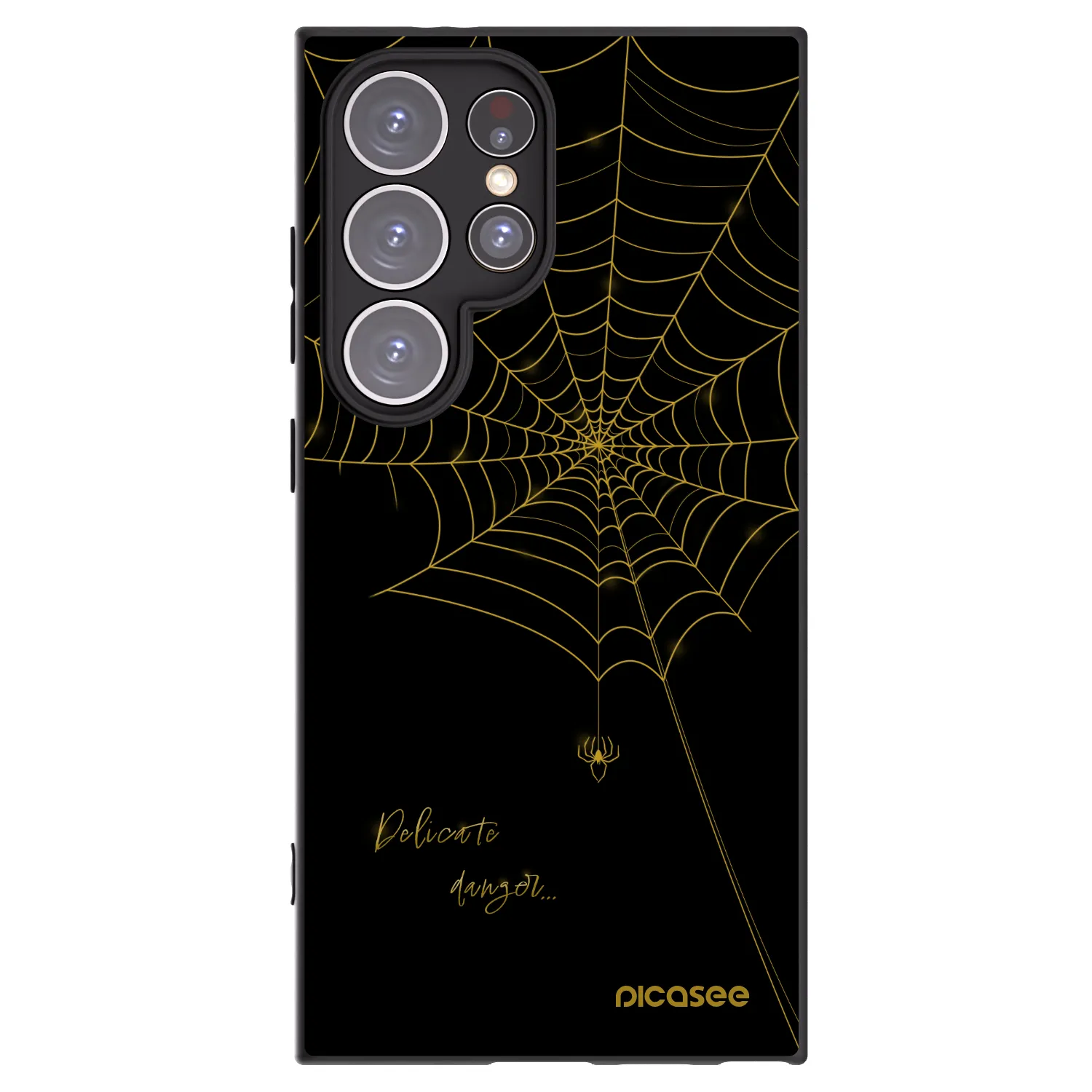 Picasee silikonowe czarne etui na Samsung Galaxy S24 Ultra S928B 5G - Delicate danger