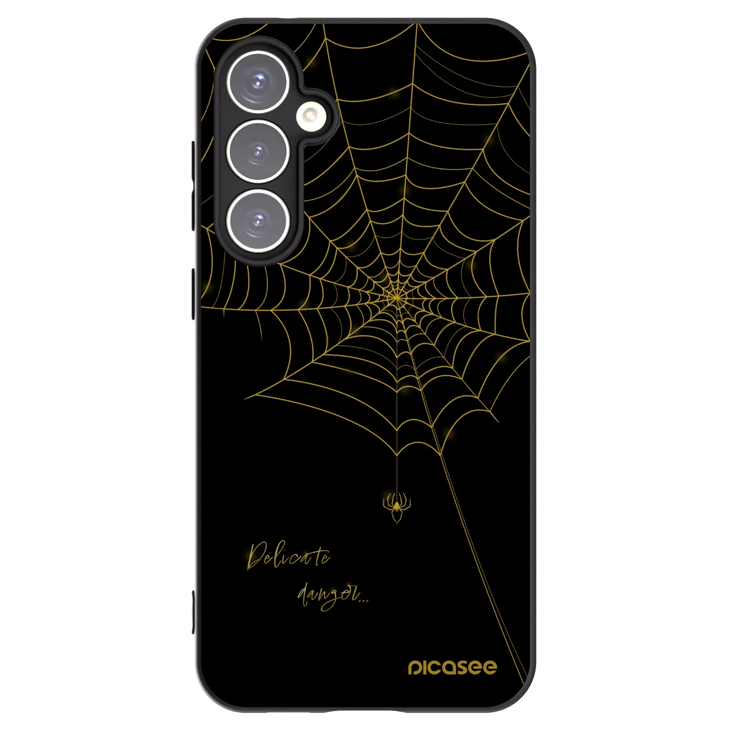 Picasee silikonowe czarne etui na Samsung Galaxy S23 FE S711B - Delicate danger
