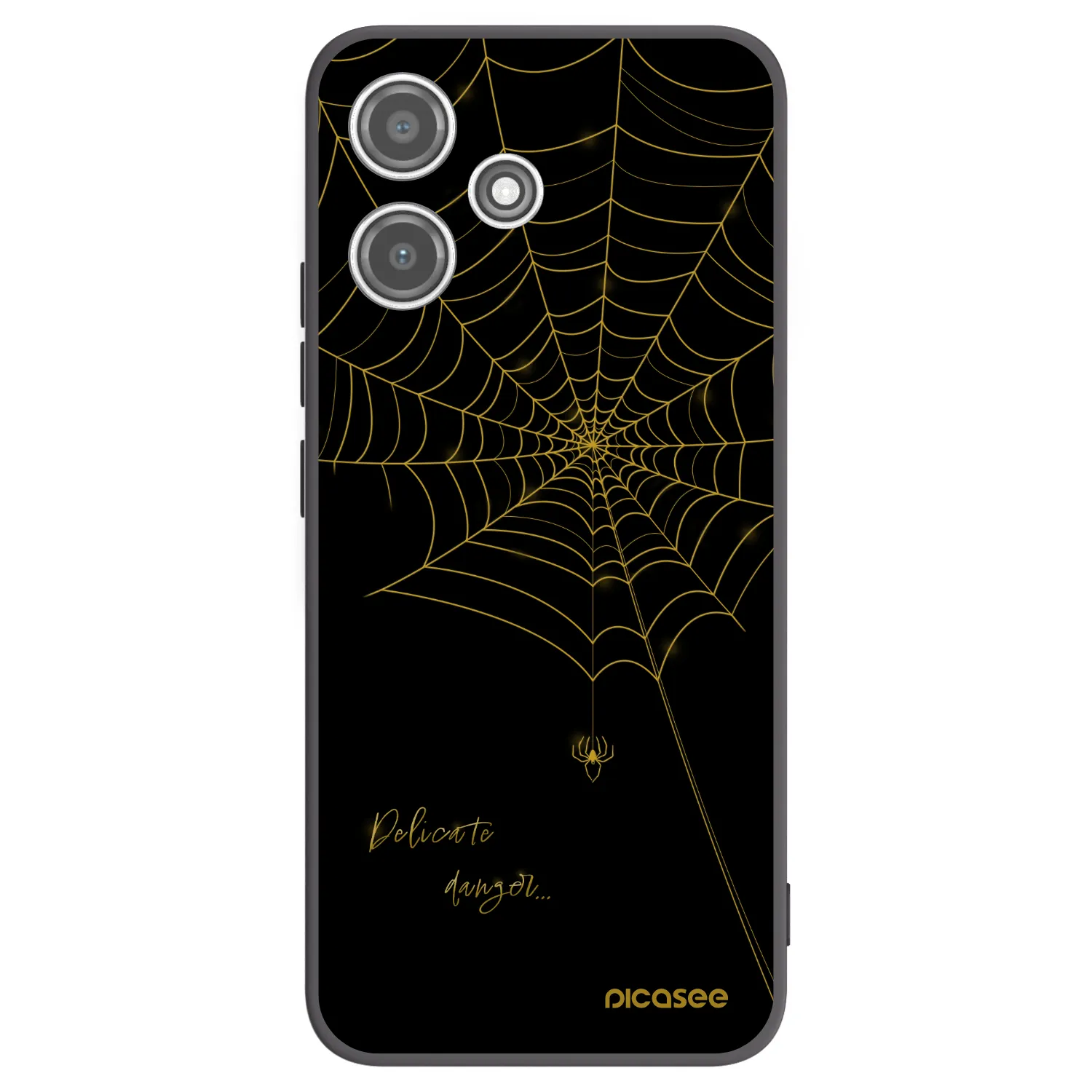 Picasee silikonowe czarne etui na Xiaomi Redmi 12 5G - Delicate danger