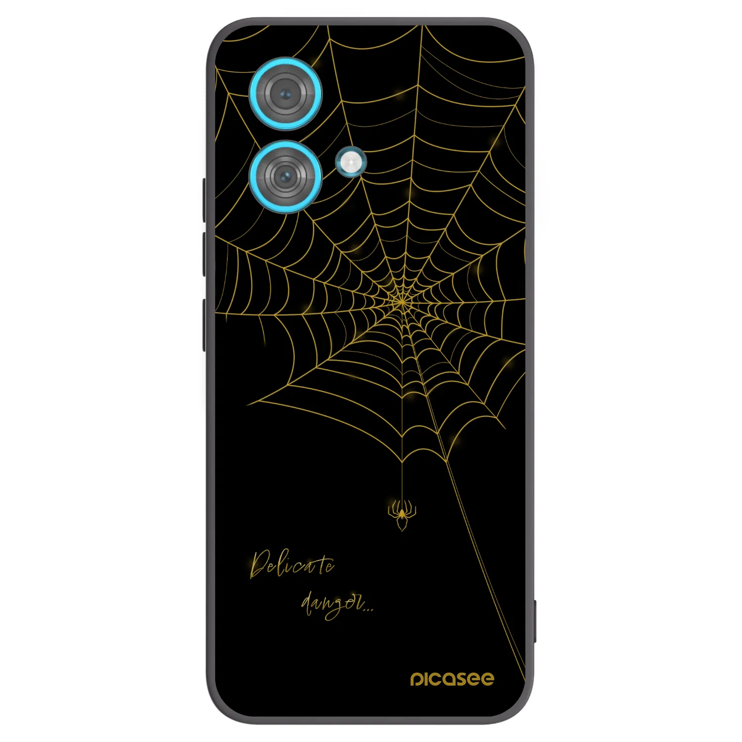 Picasee silikonowe czarne etui na Motorola Edge 40 Neo - Delicate danger