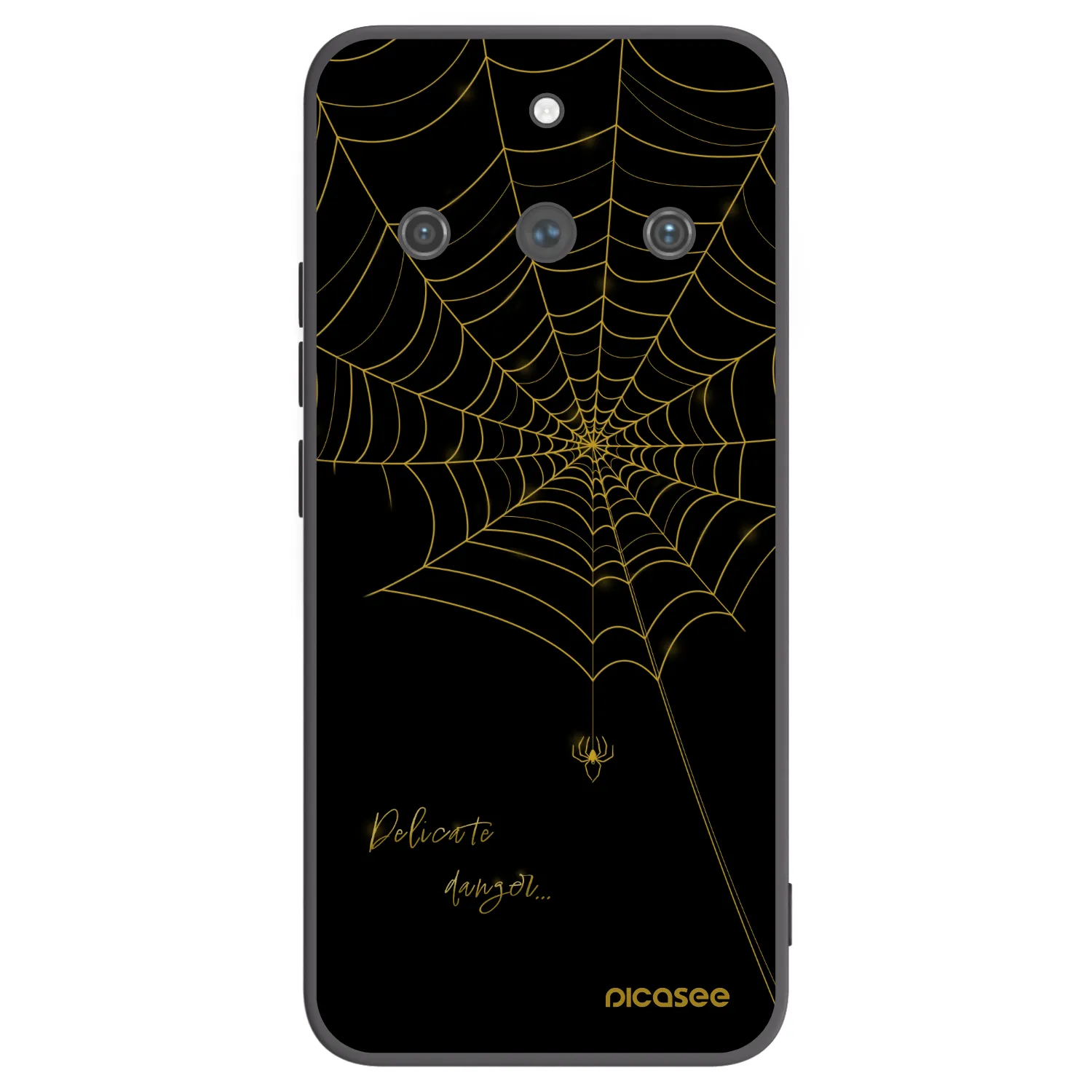 Picasee silikonowe czarne etui na Realme 11 Pro+ - Delicate danger