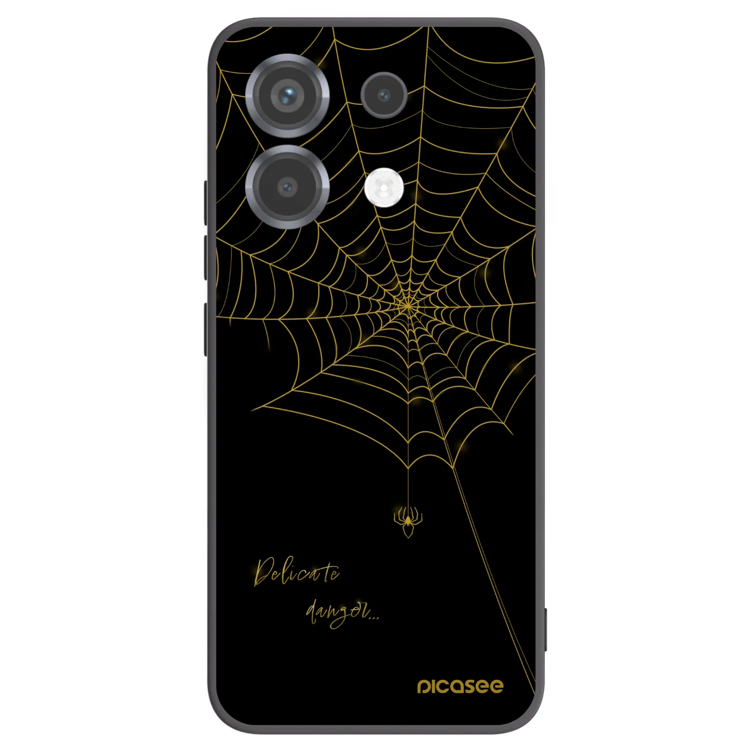 Picasee silikonowe czarne etui na Xiaomi Poco X6 - Delicate danger
