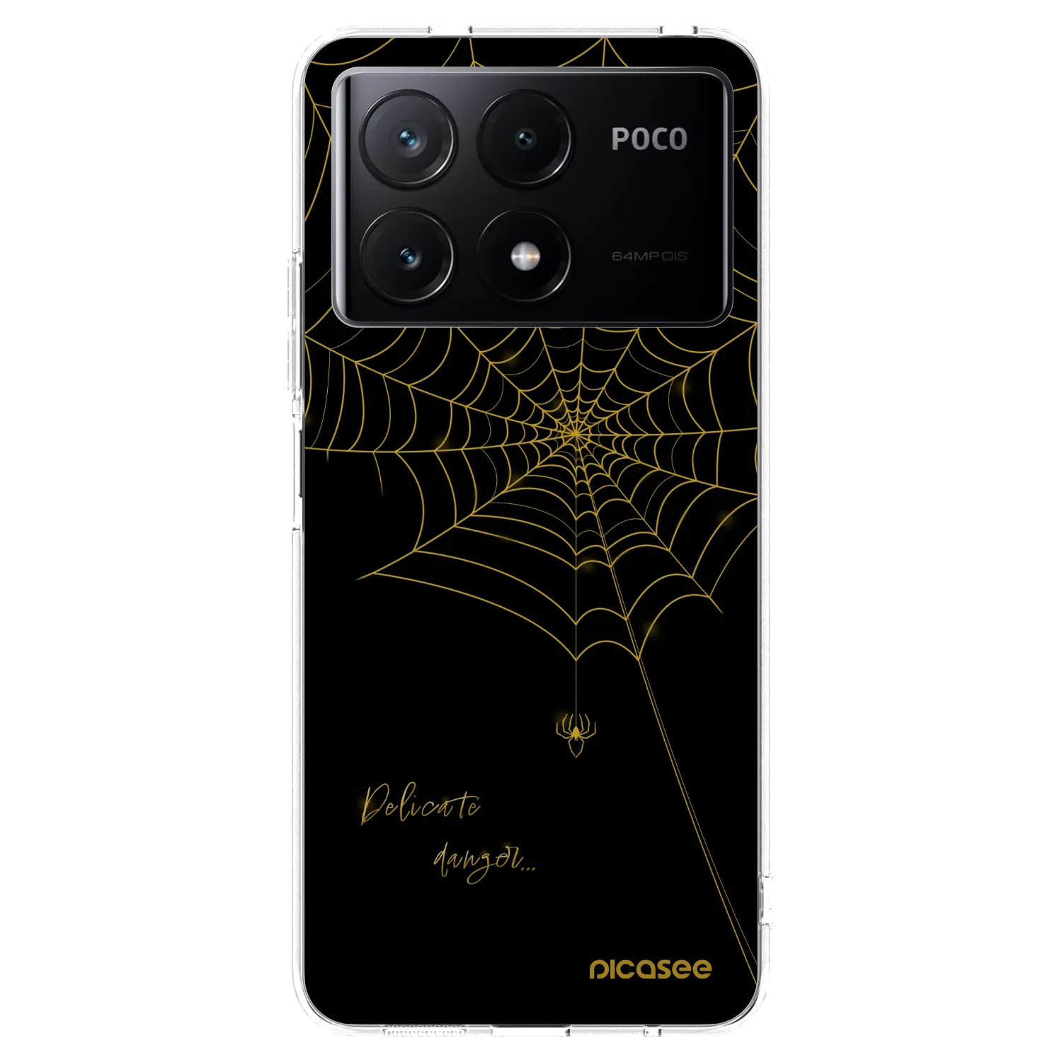 Picasee silikonowe przeźroczyste etui na Xiaomi Poco X6 Pro - Delicate danger