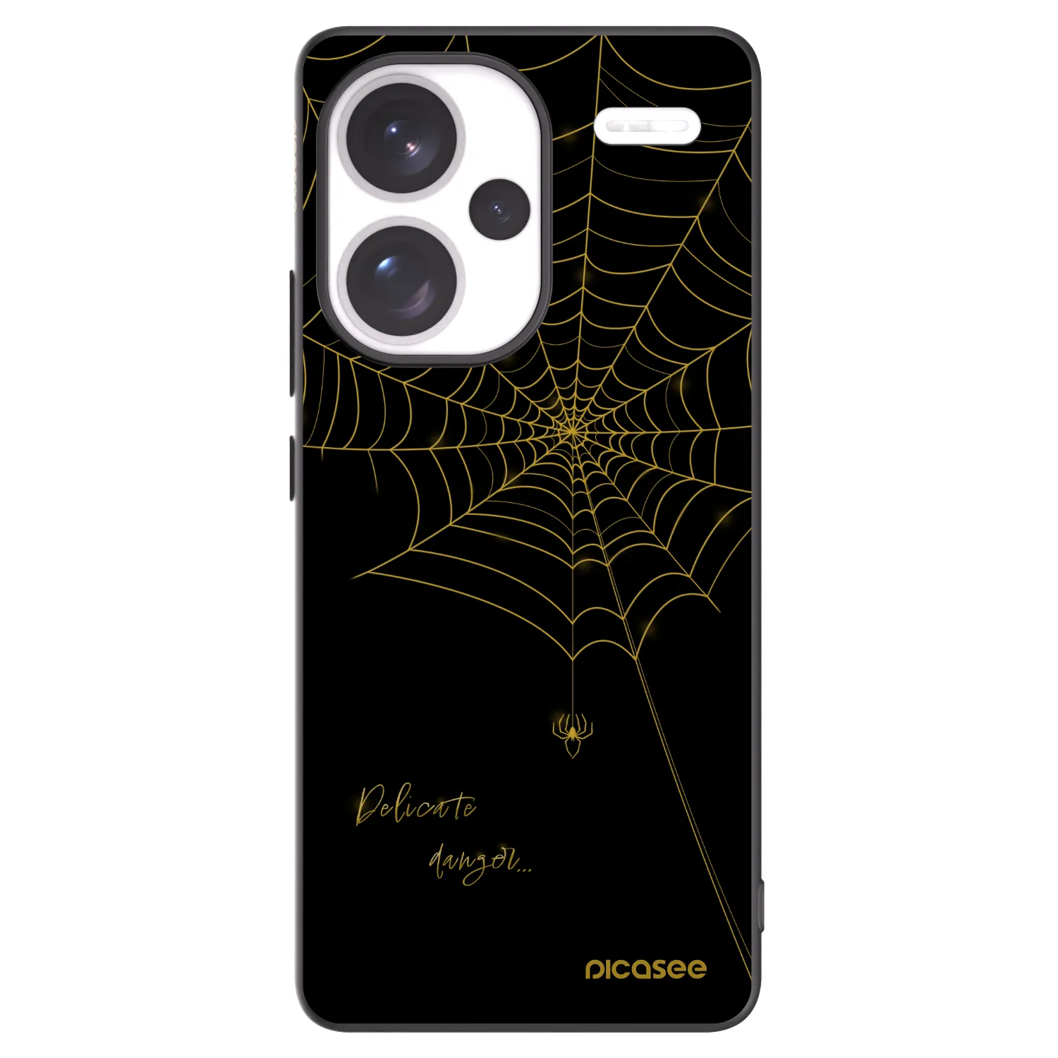 Picasee silikonowe czarne etui na Xiaomi Redmi Note 13 Pro+ 5G - Delicate danger