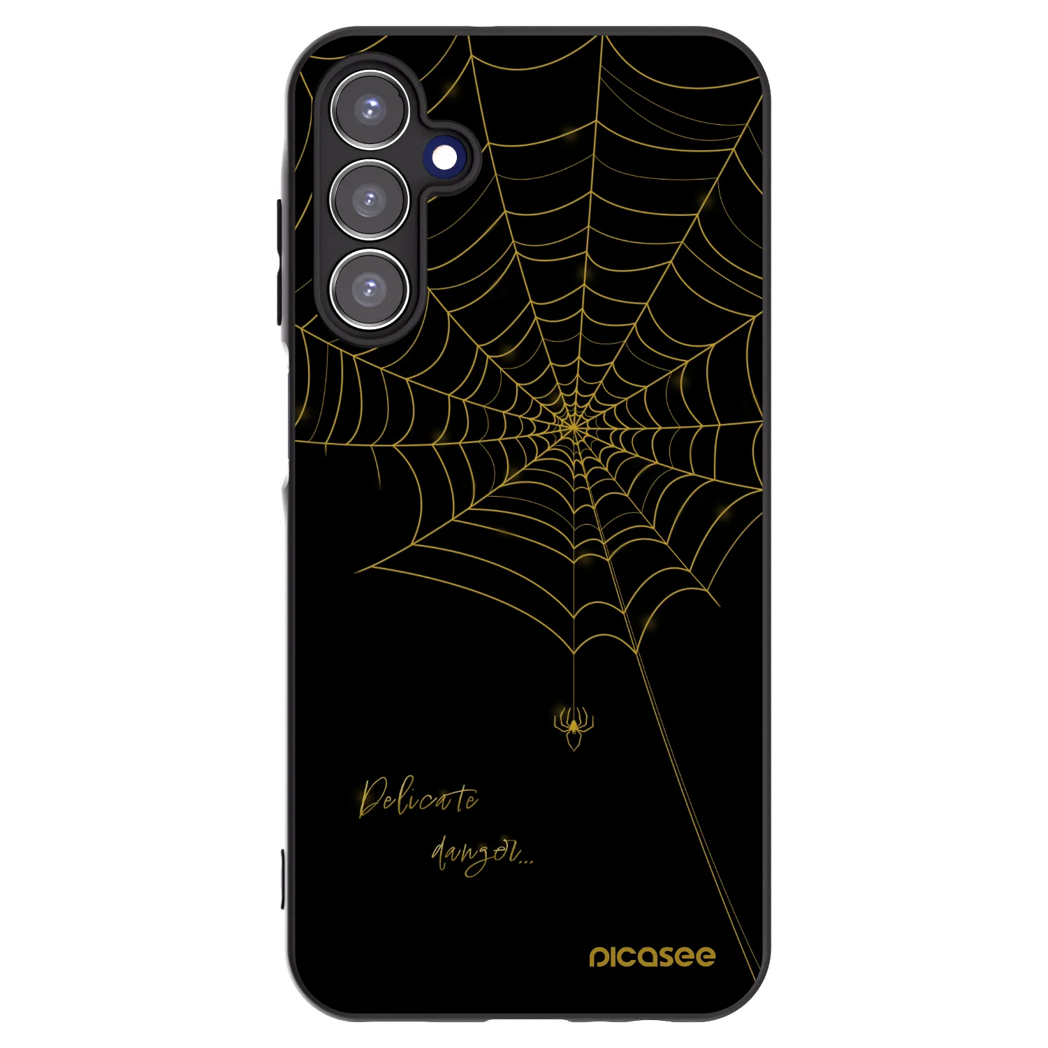 Picasee silikonowe czarne etui na Samsung Galaxy A15 A155F 4G - Delicate danger