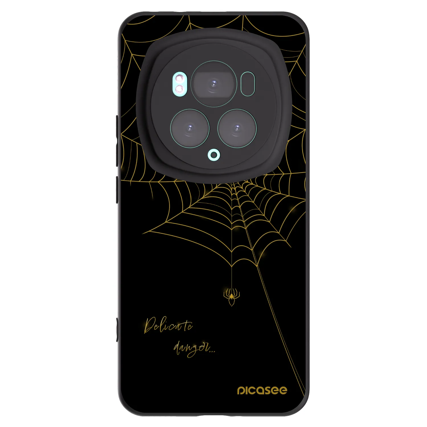 Picasee silikonowe czarne etui na Honor Magic6 Pro - Delicate danger