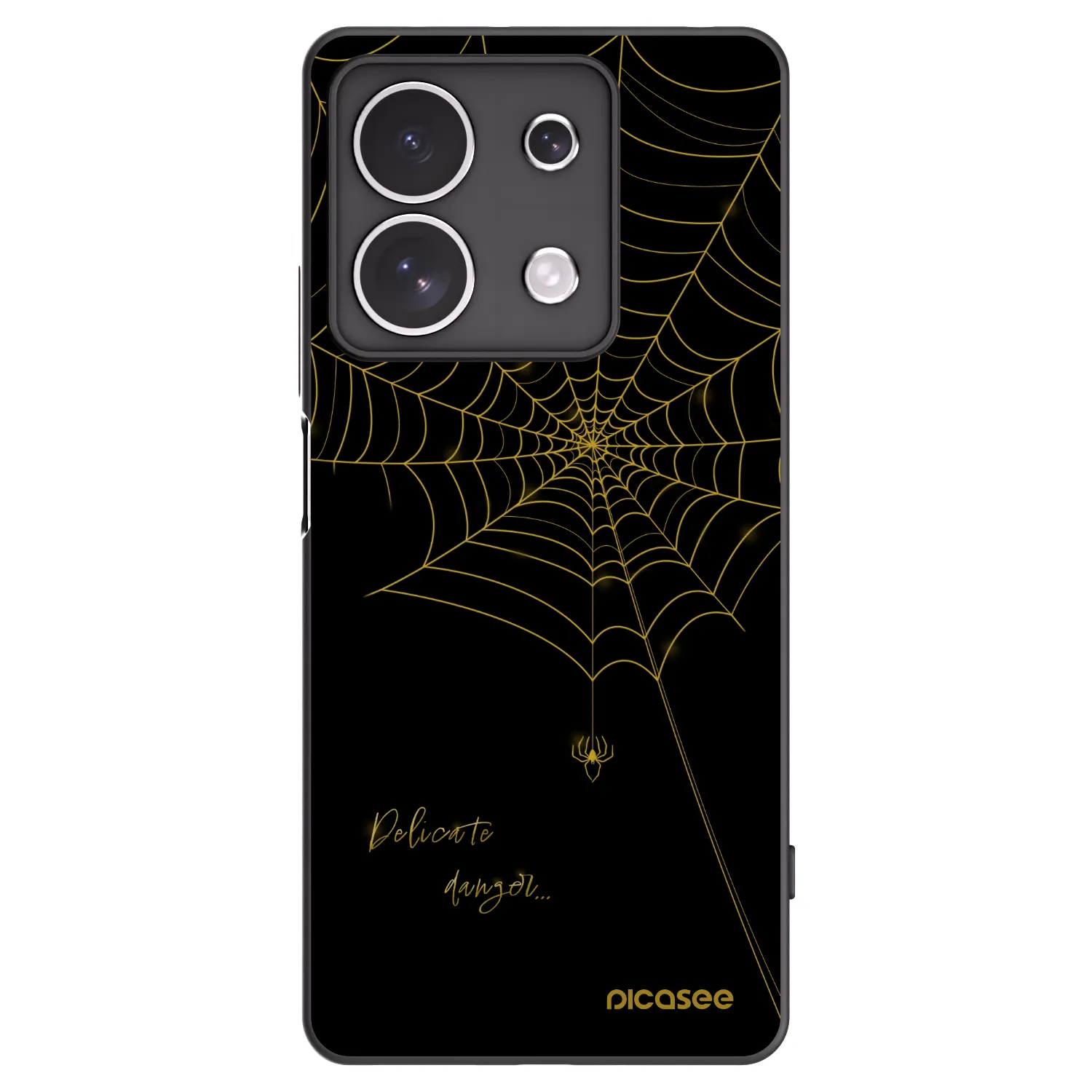 Picasee silikonowe czarne etui na Xiaomi Redmi Note 13 4G - Delicate danger